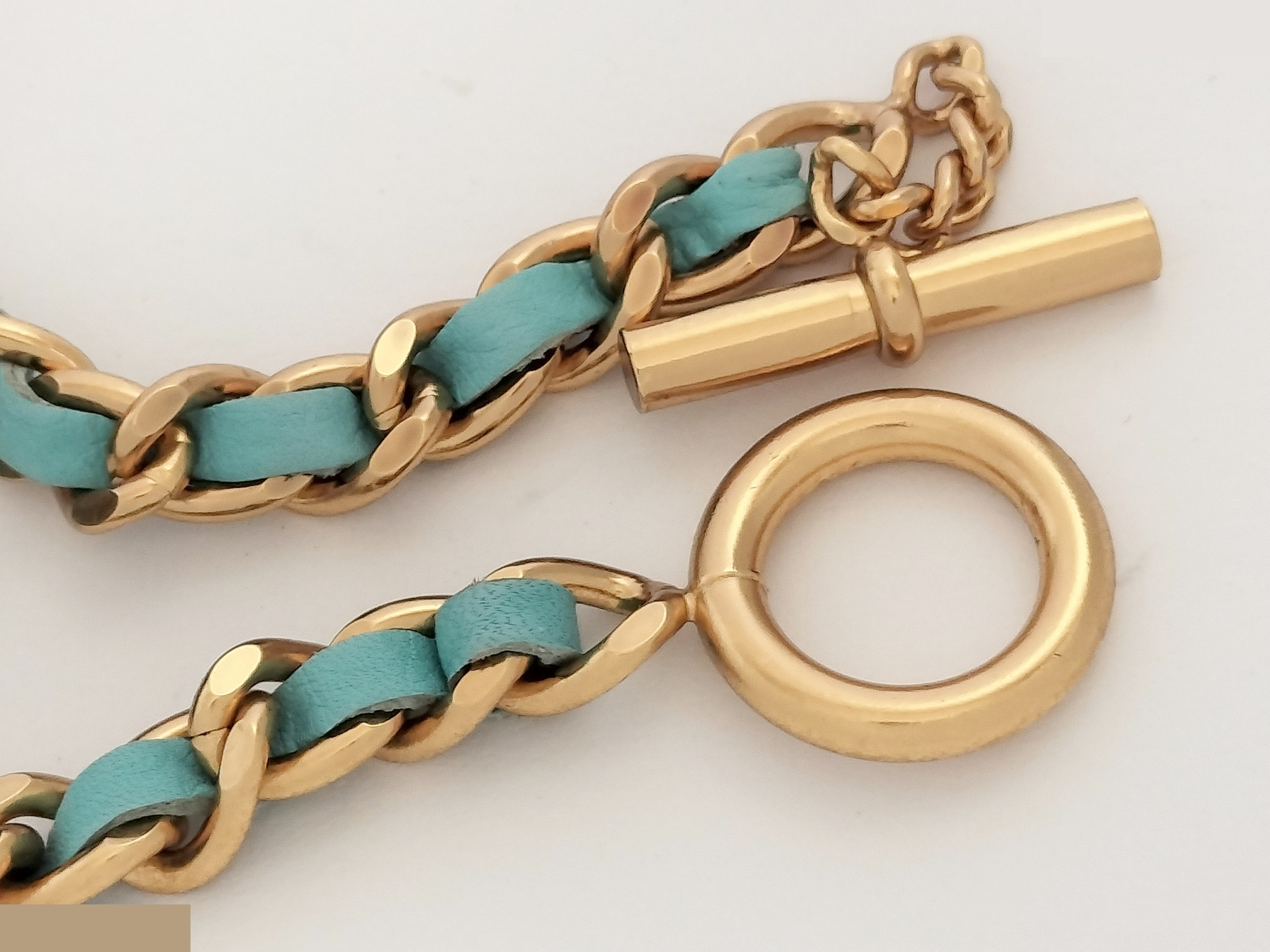 Coco Leather Chain Bracelet, Wrist Circumference Approx. 18.5cm — view 3