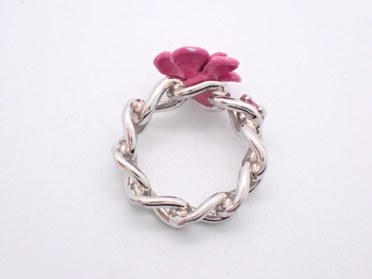 Camellia Chain Ring, Finger Ring, 04P, #13 — view 3
