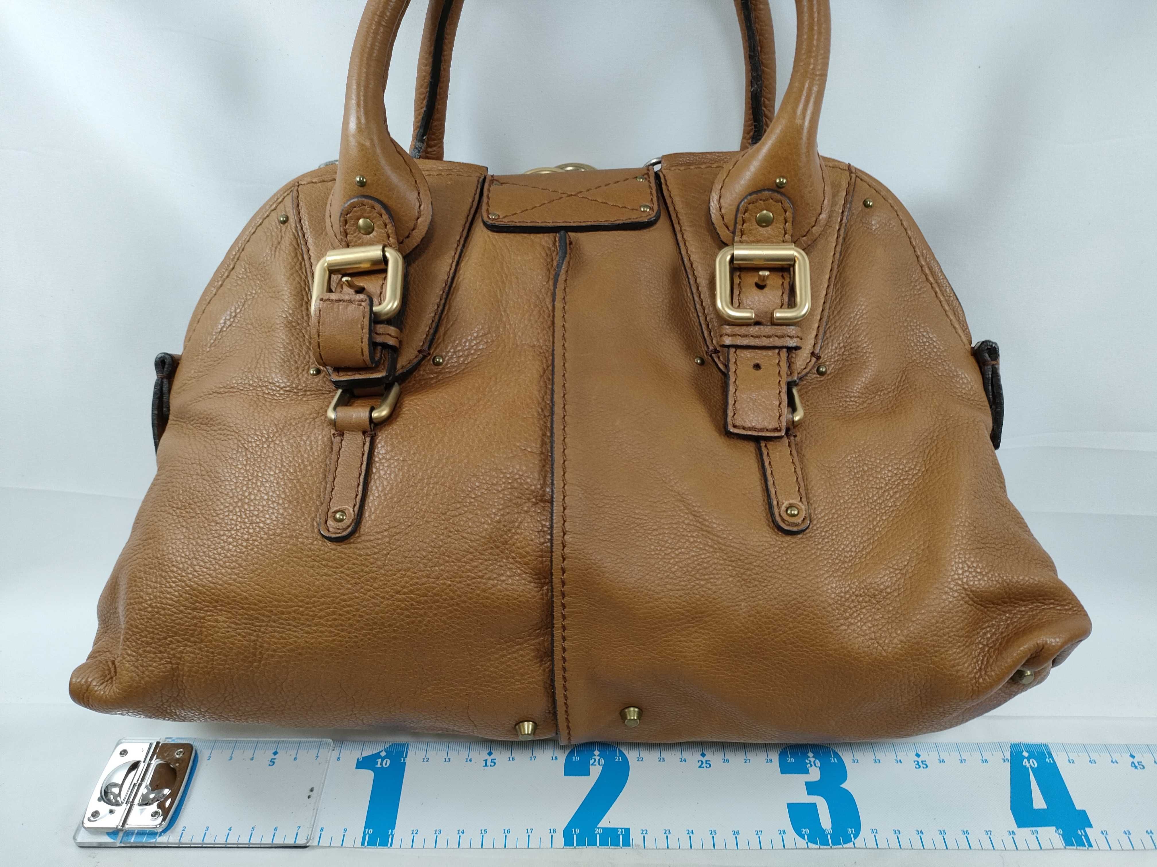 paddington handbag leather brown padlock handbag — view 2