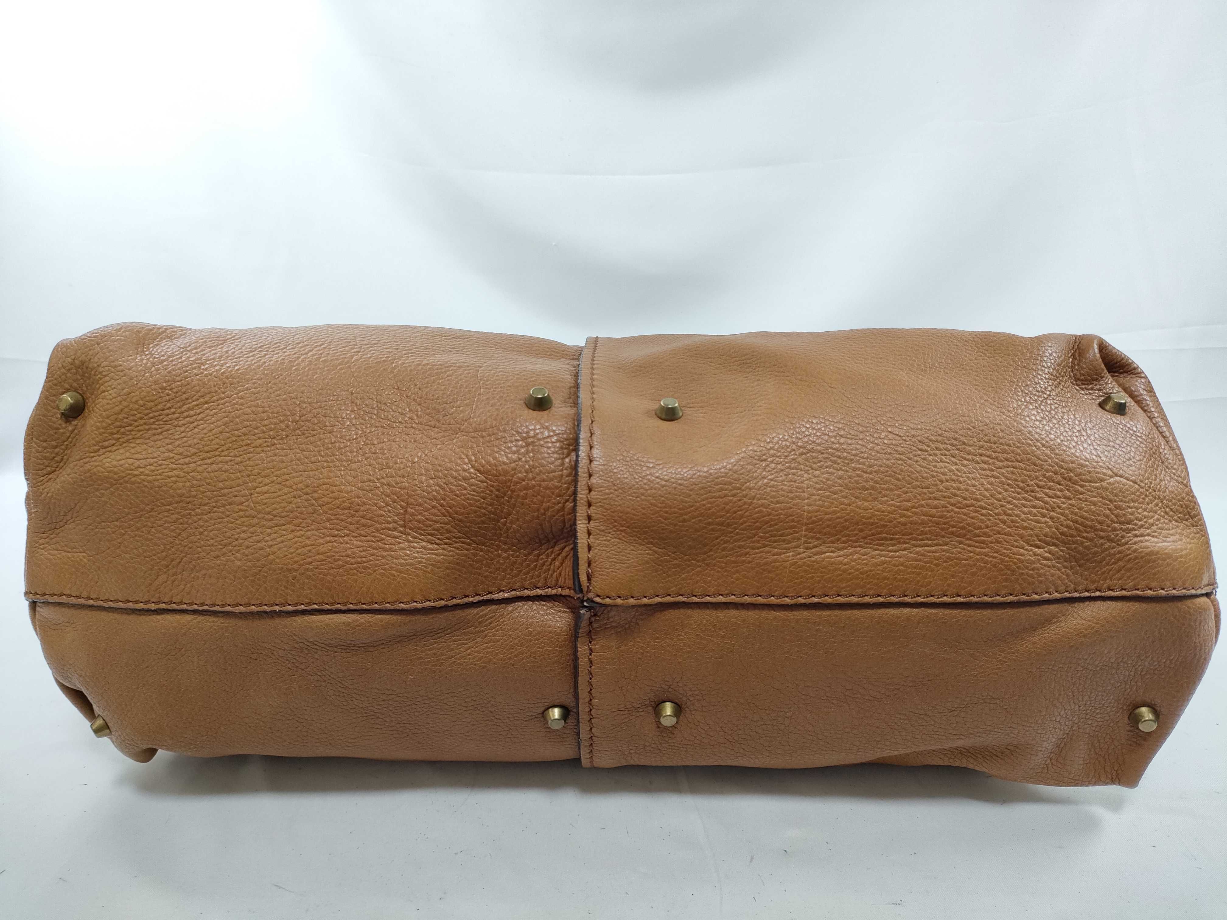 paddington handbag leather brown padlock handbag — view 6