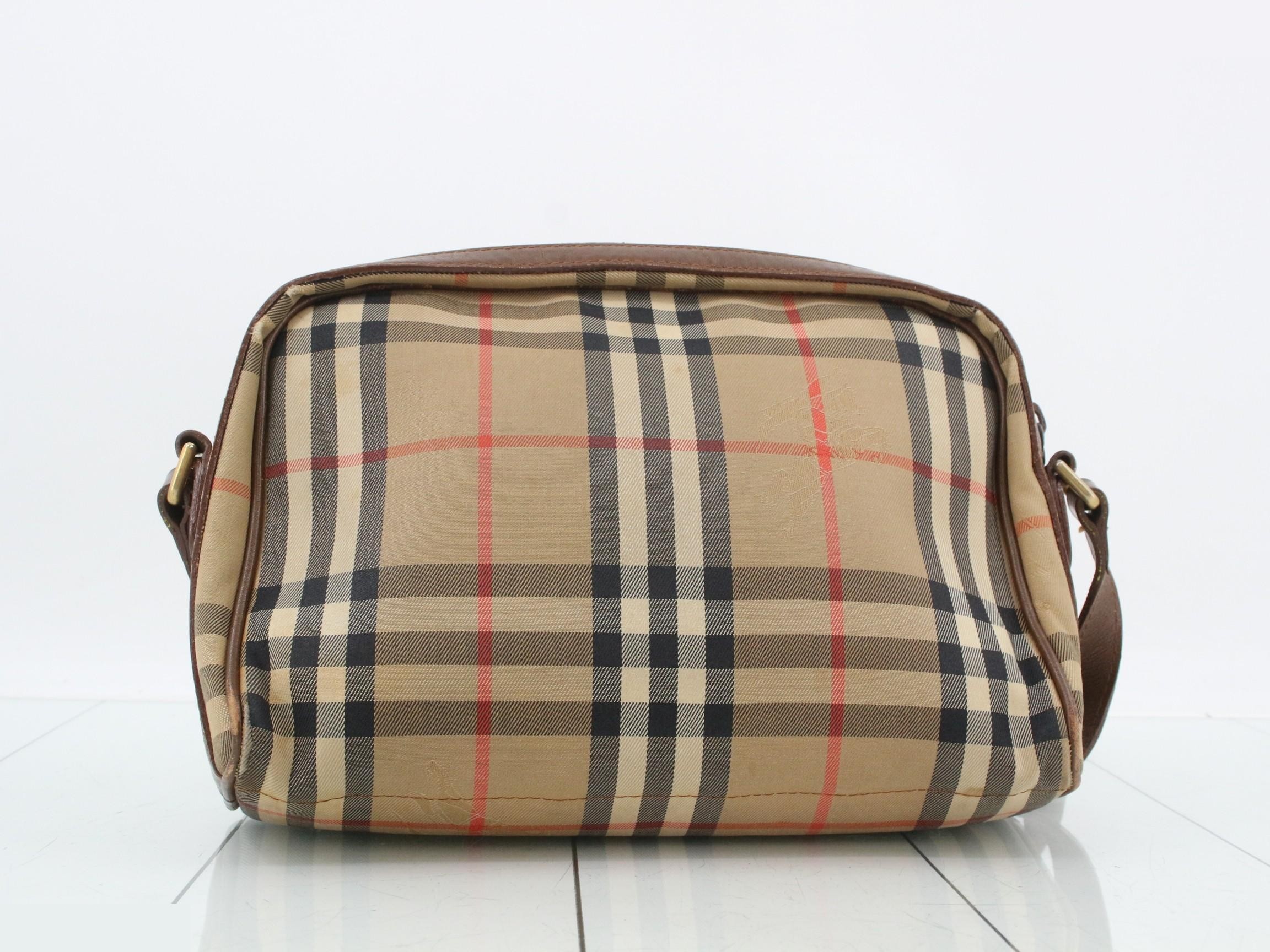 Shoulder bag, Nova check pattern, leather — view 2