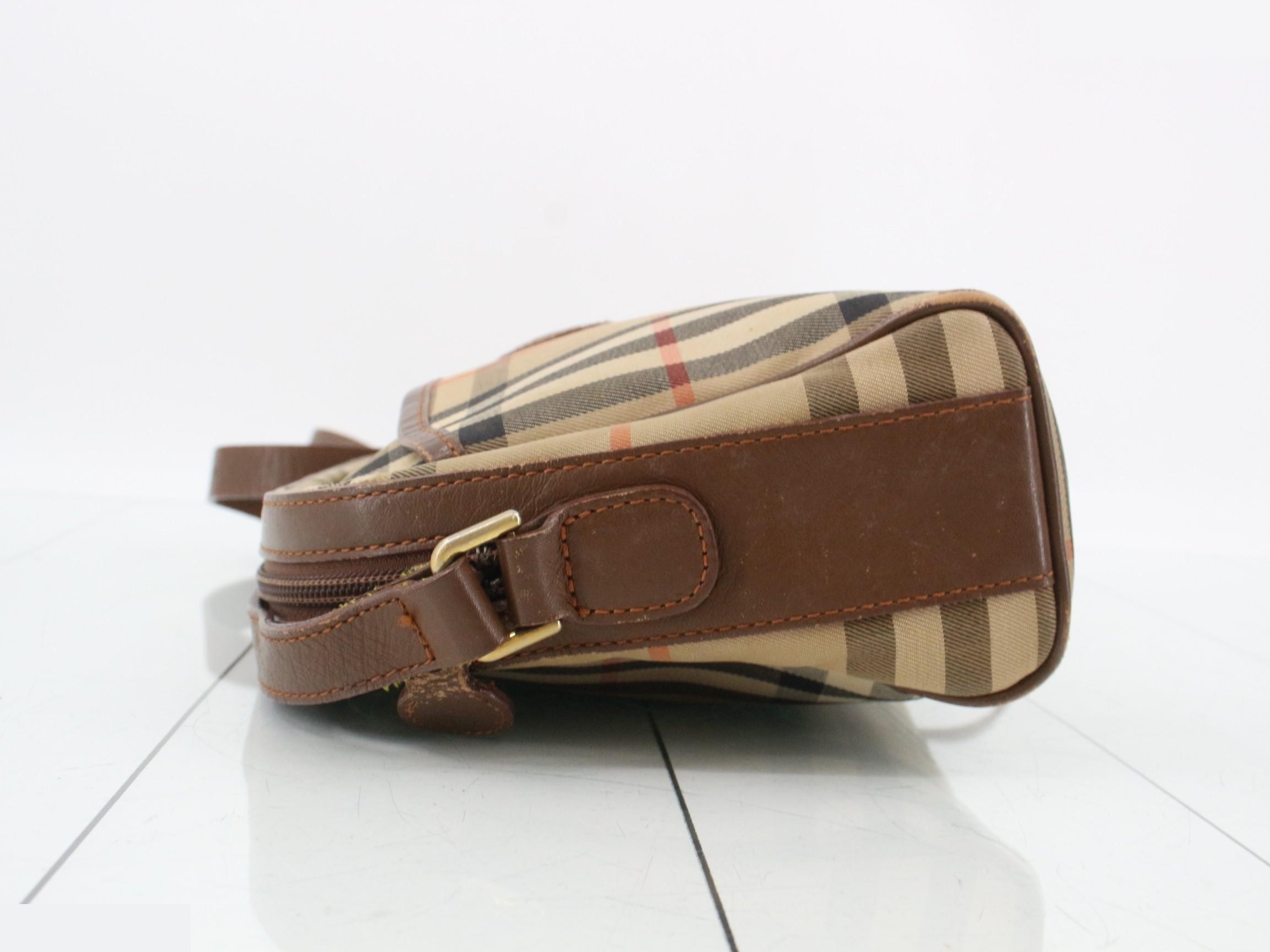 Shoulder bag, Nova check pattern, leather — view 4