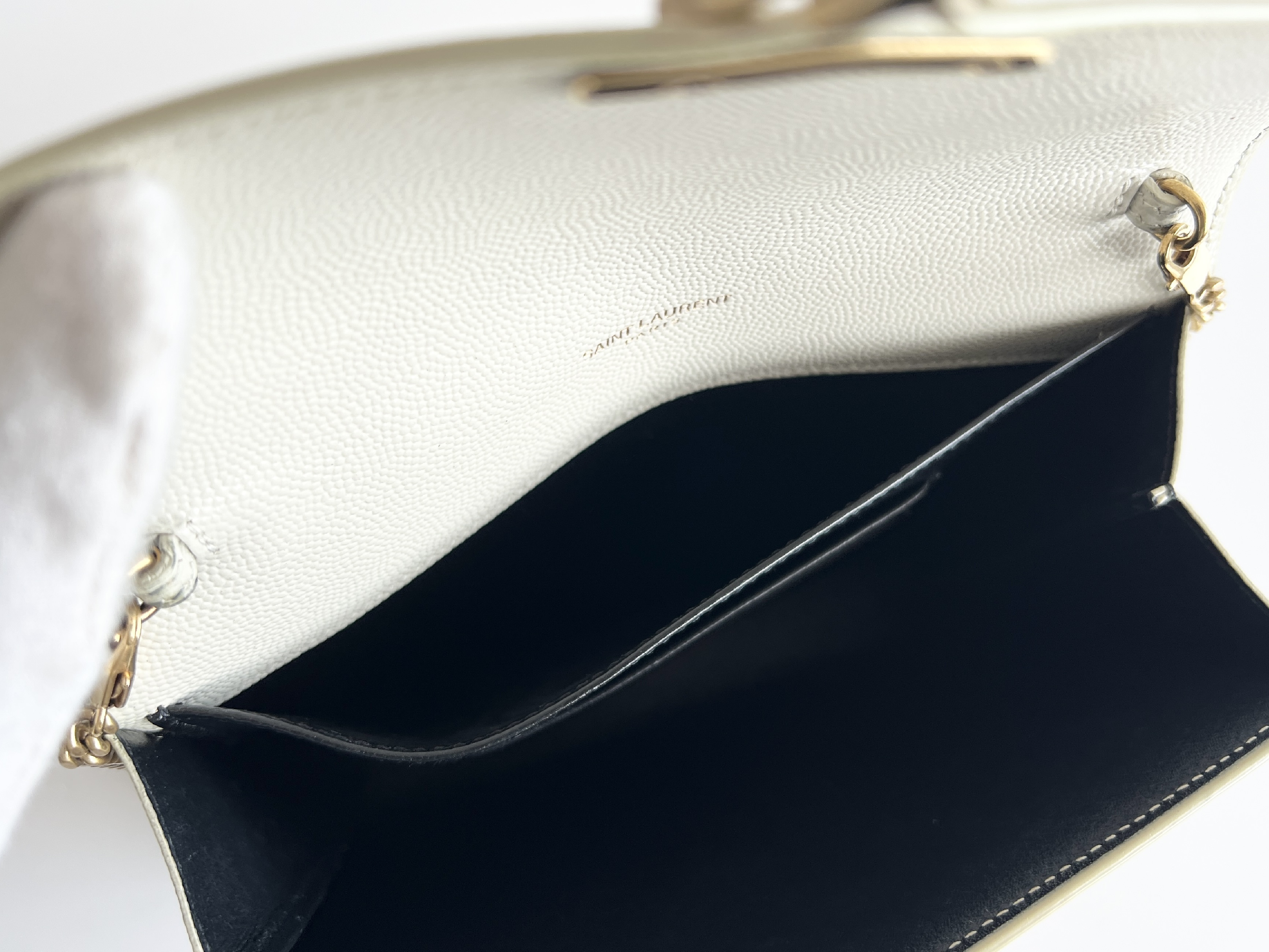 Cassandra Leather Caviar Chain Shoulder Bag — view 8