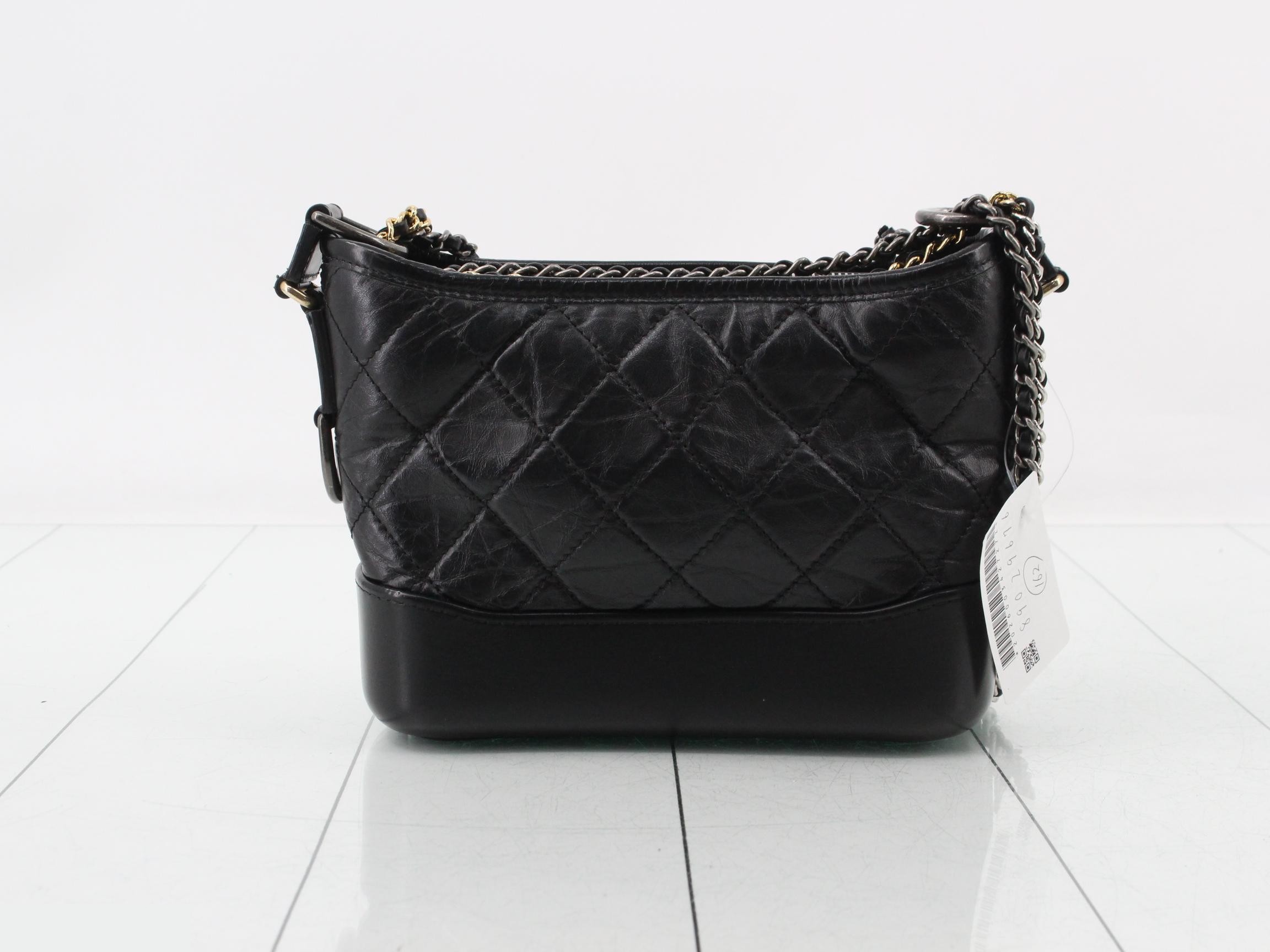 Gabrielle de Chanel Leather Chain Shoulder Bag, Black — view 2
