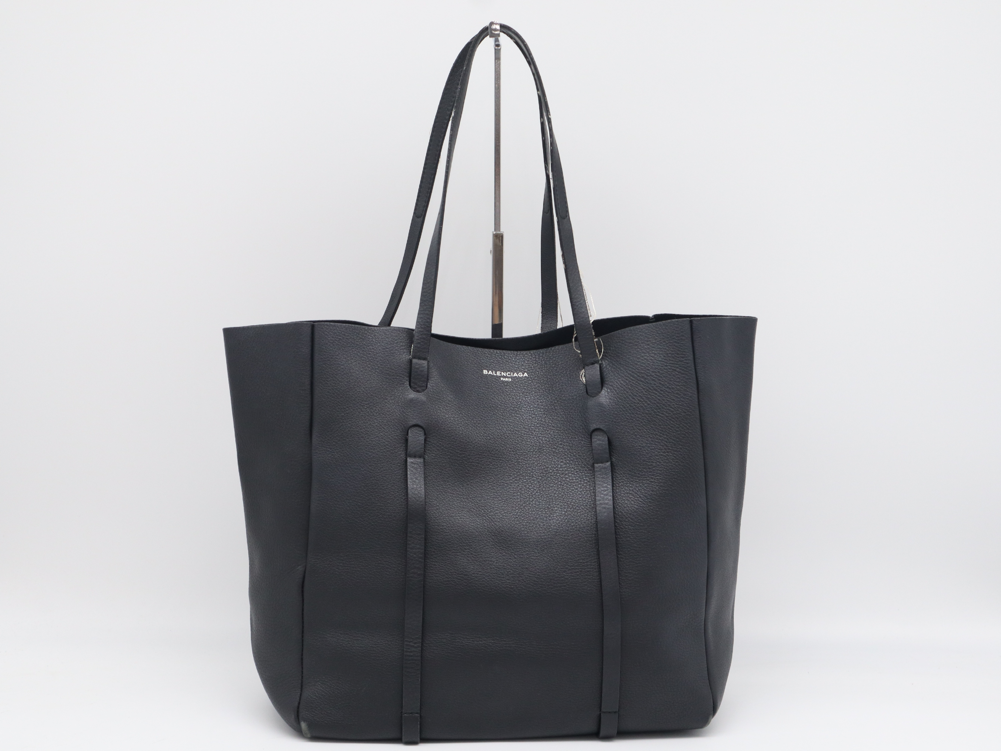 175199 Leather Everyday Tote Bag, Black Tote Bag