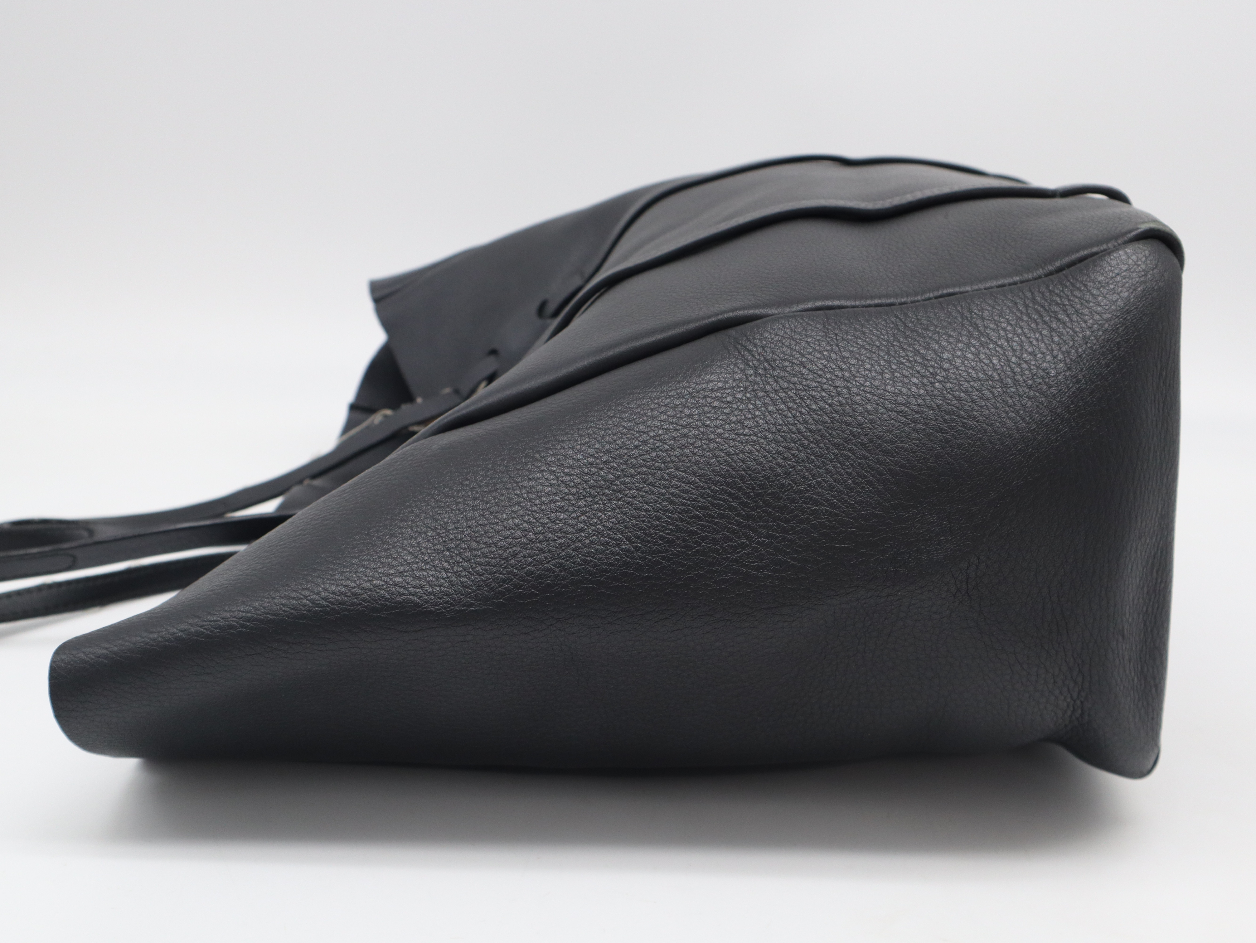 175199 Leather Everyday Tote Bag, Black Tote Bag — view 3