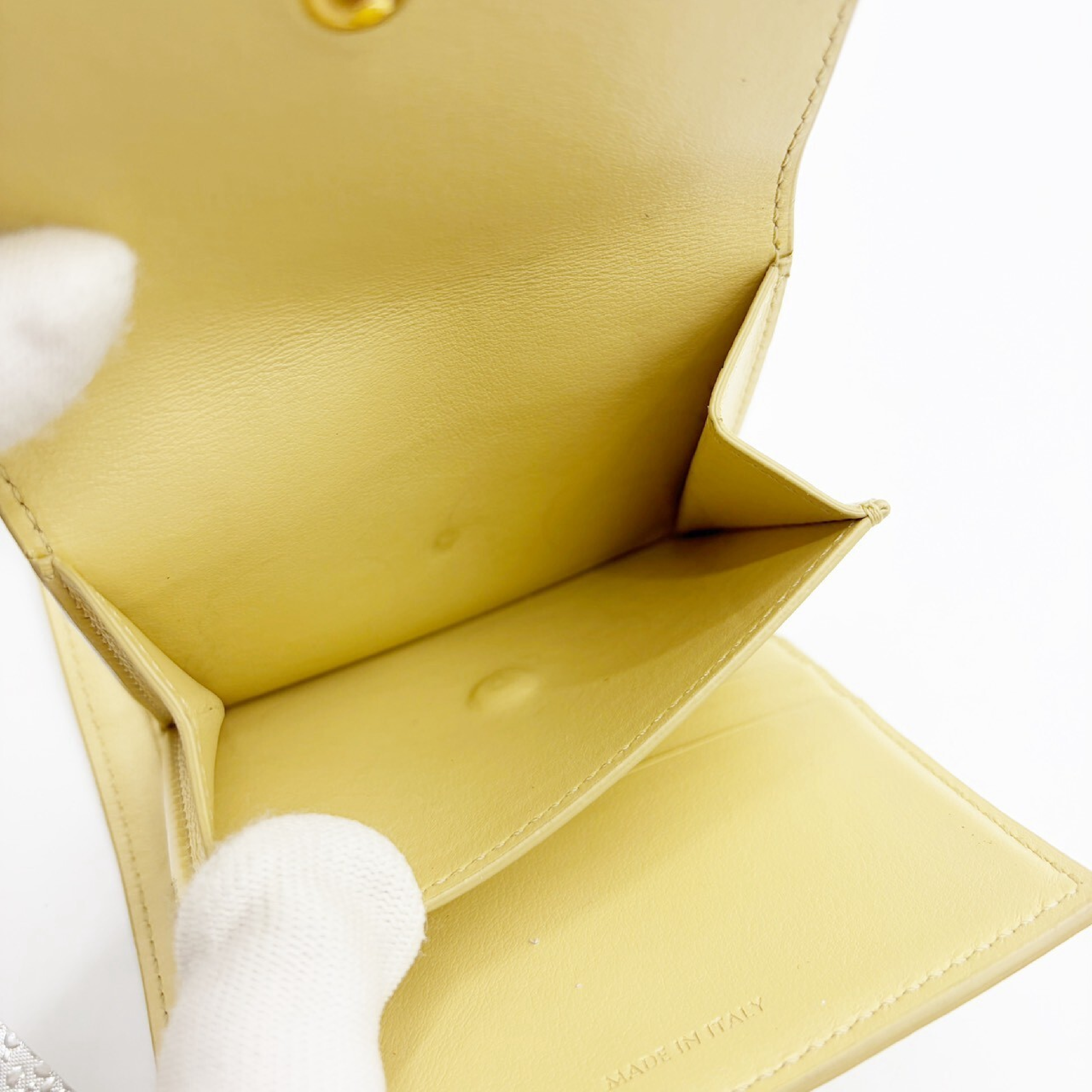 Triomphe Small Wallet, Yellow — view 9