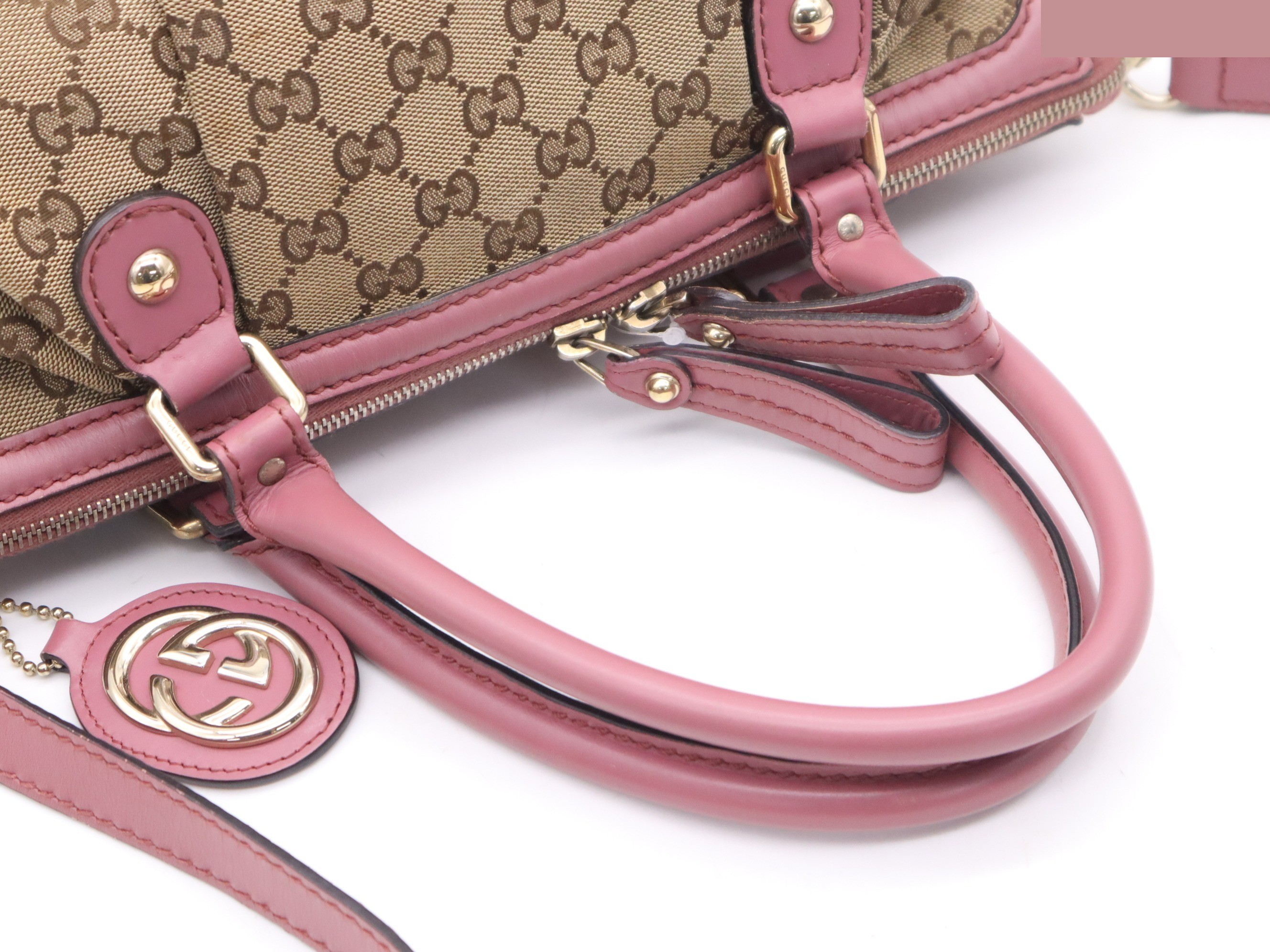 GG Canvas Sukey 2-Way Handbag with Shoulder Strap — view 6