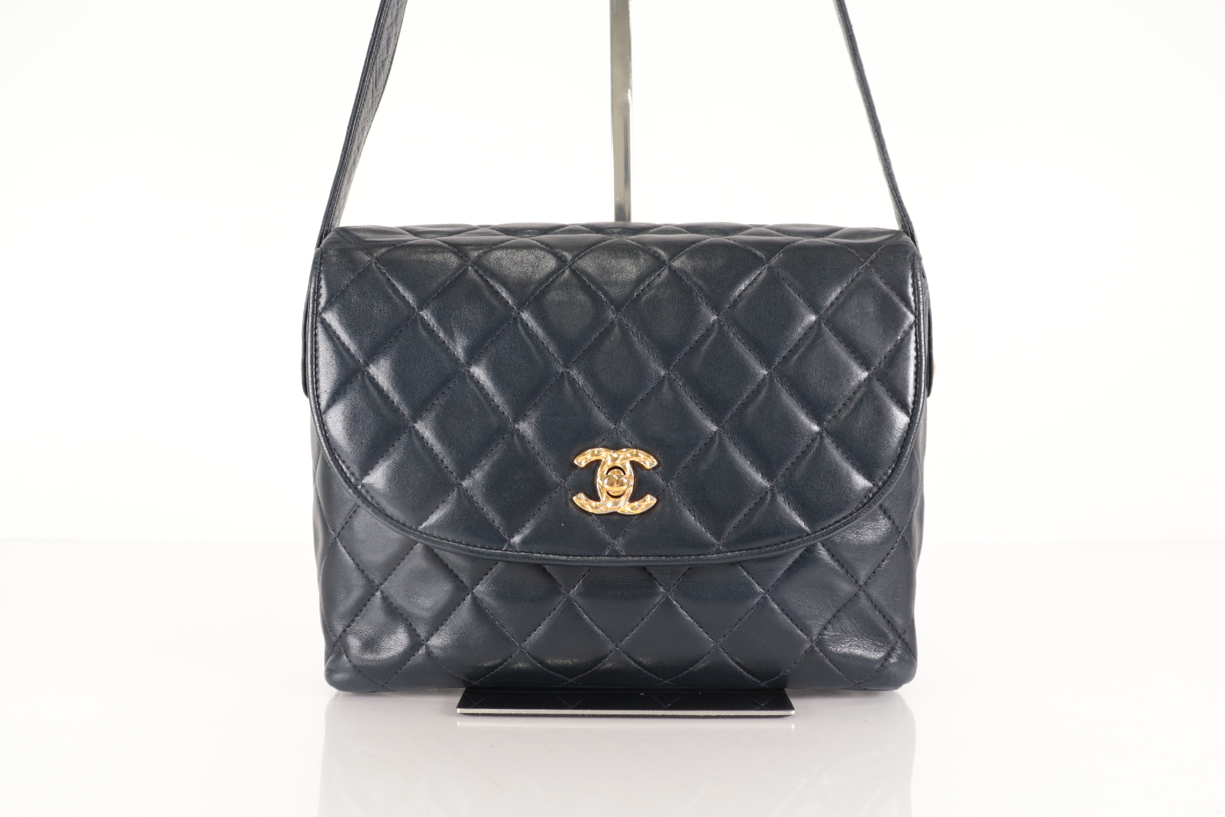 Bijou Coco Lambskin Shoulder Bag, Navy, Series 2 — view 2