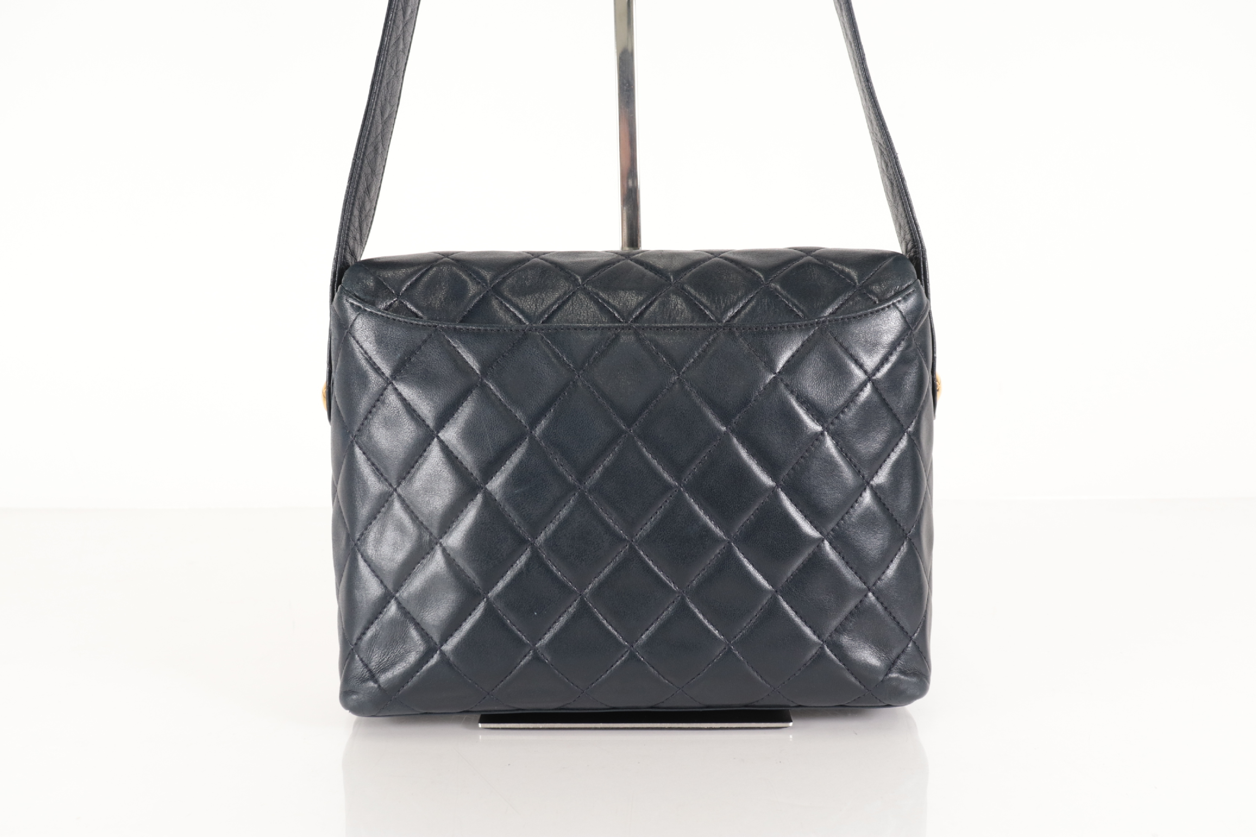 Bijou Coco Lambskin Shoulder Bag, Navy, Series 2 — view 3