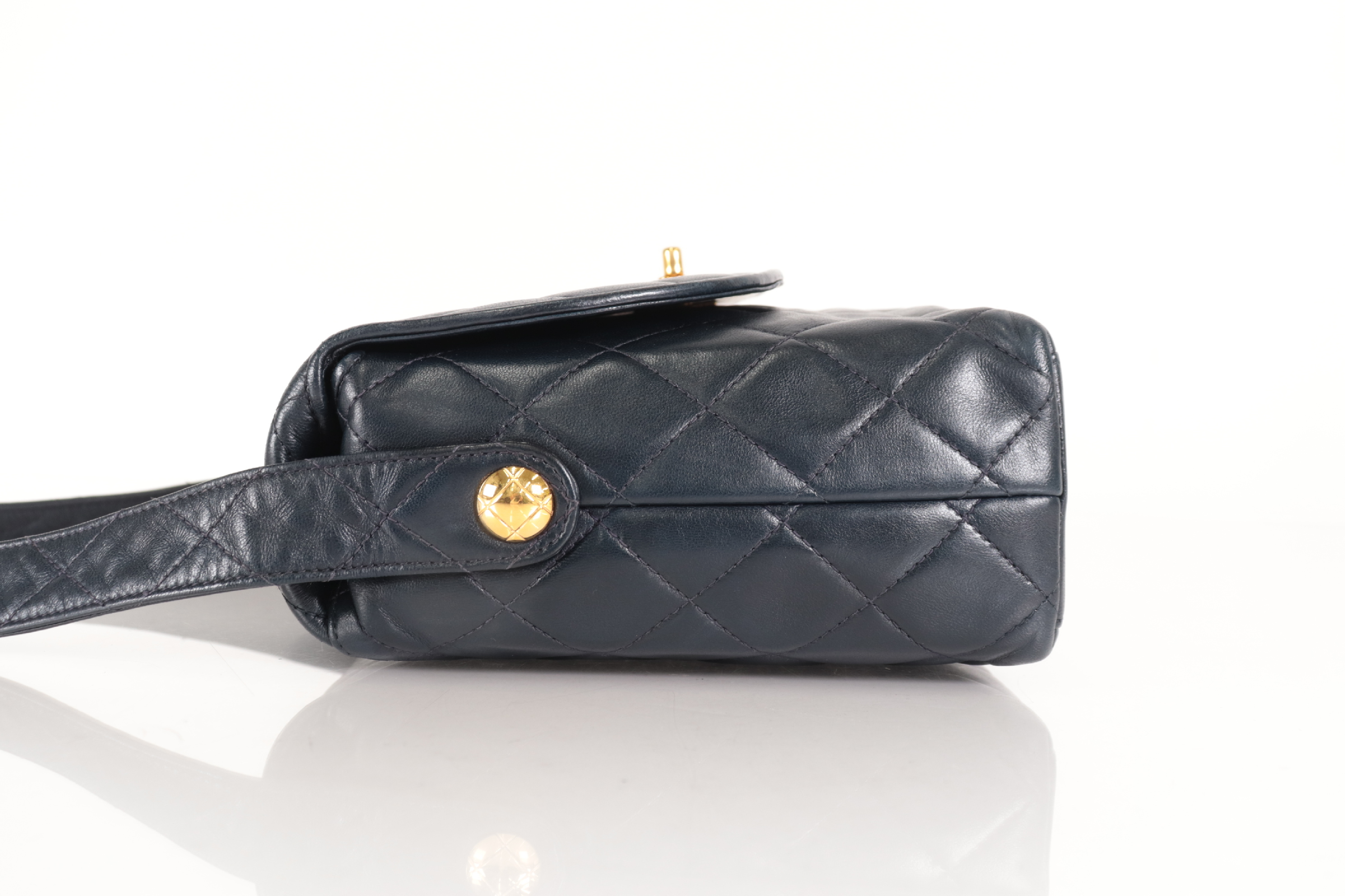 Bijou Coco Lambskin Shoulder Bag, Navy, Series 2 — view 4