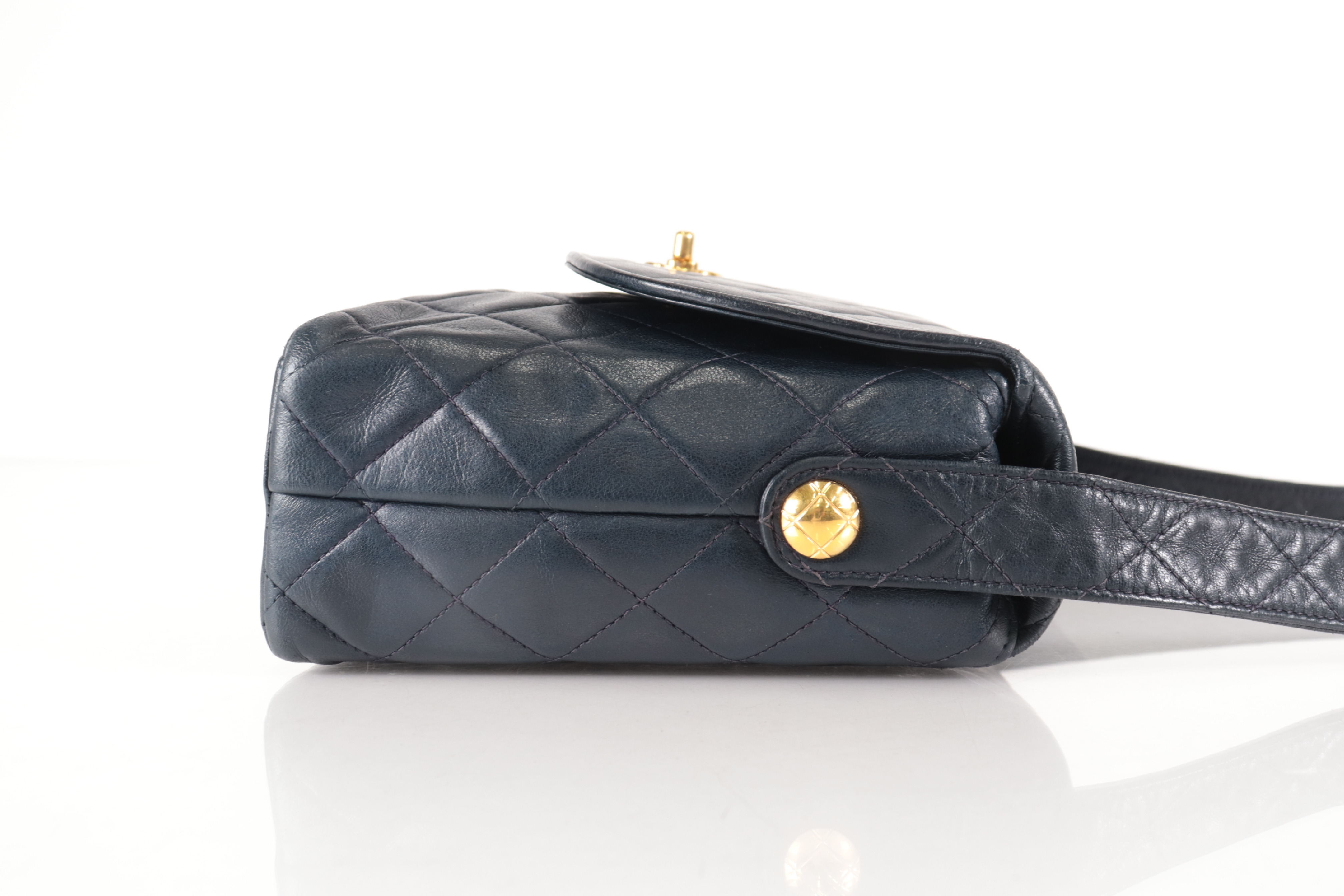 Bijou Coco Lambskin Shoulder Bag, Navy, Series 2 — view 5