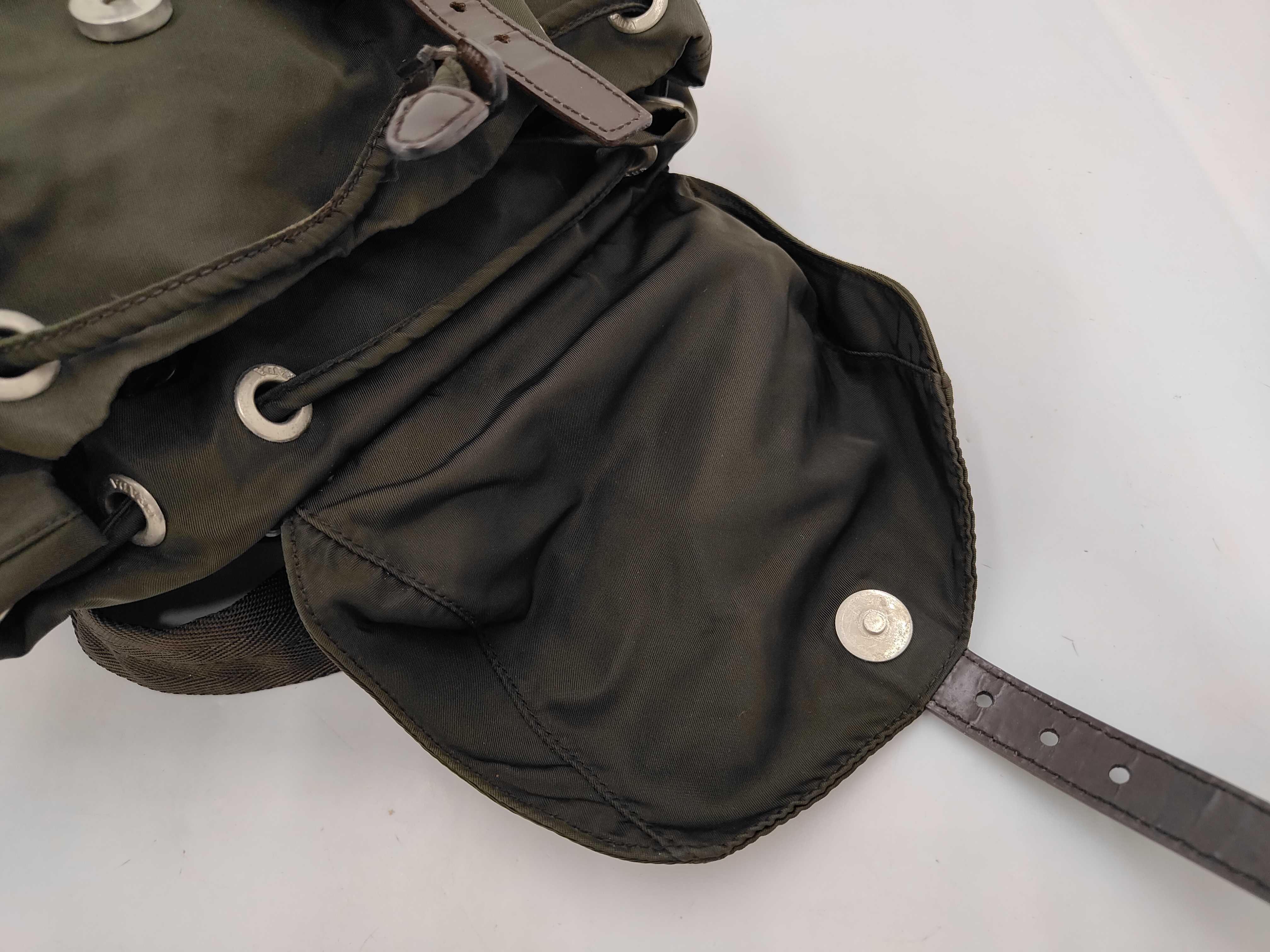 nylon backpack, khaki bag, rucksack. — view 9