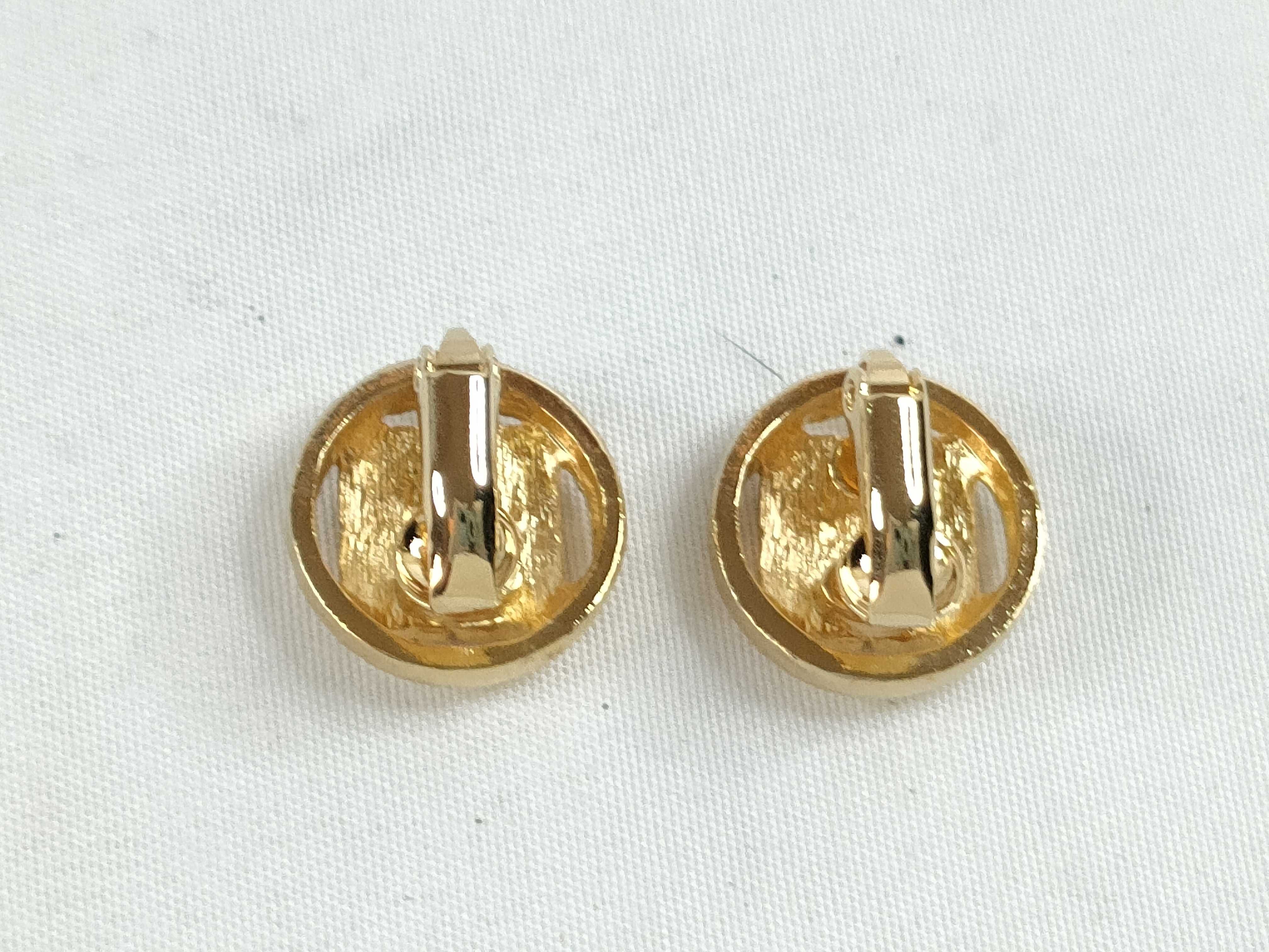4G Logo Circle Gold Earrings — view 2