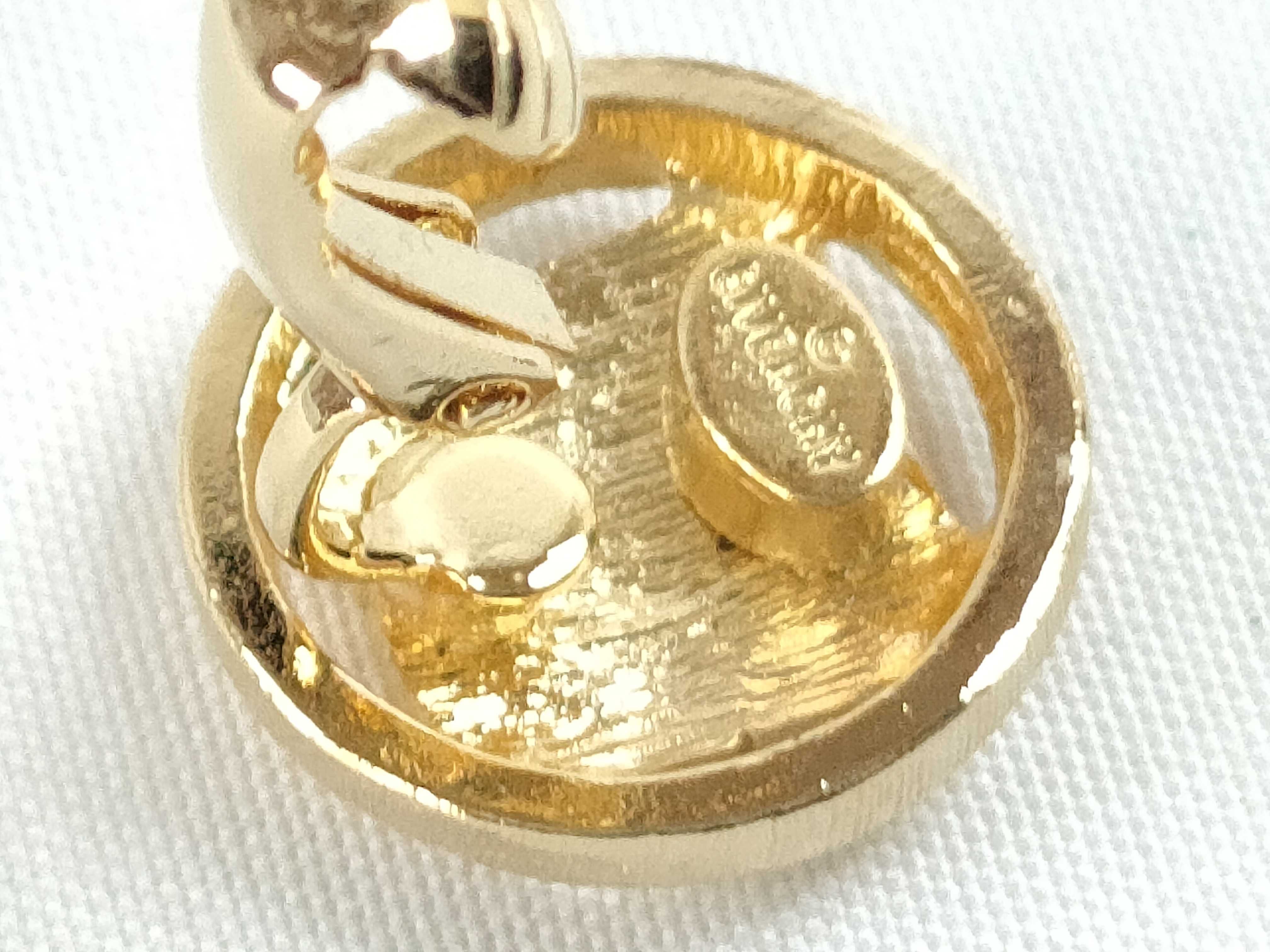 4G Logo Circle Gold Earrings — view 6