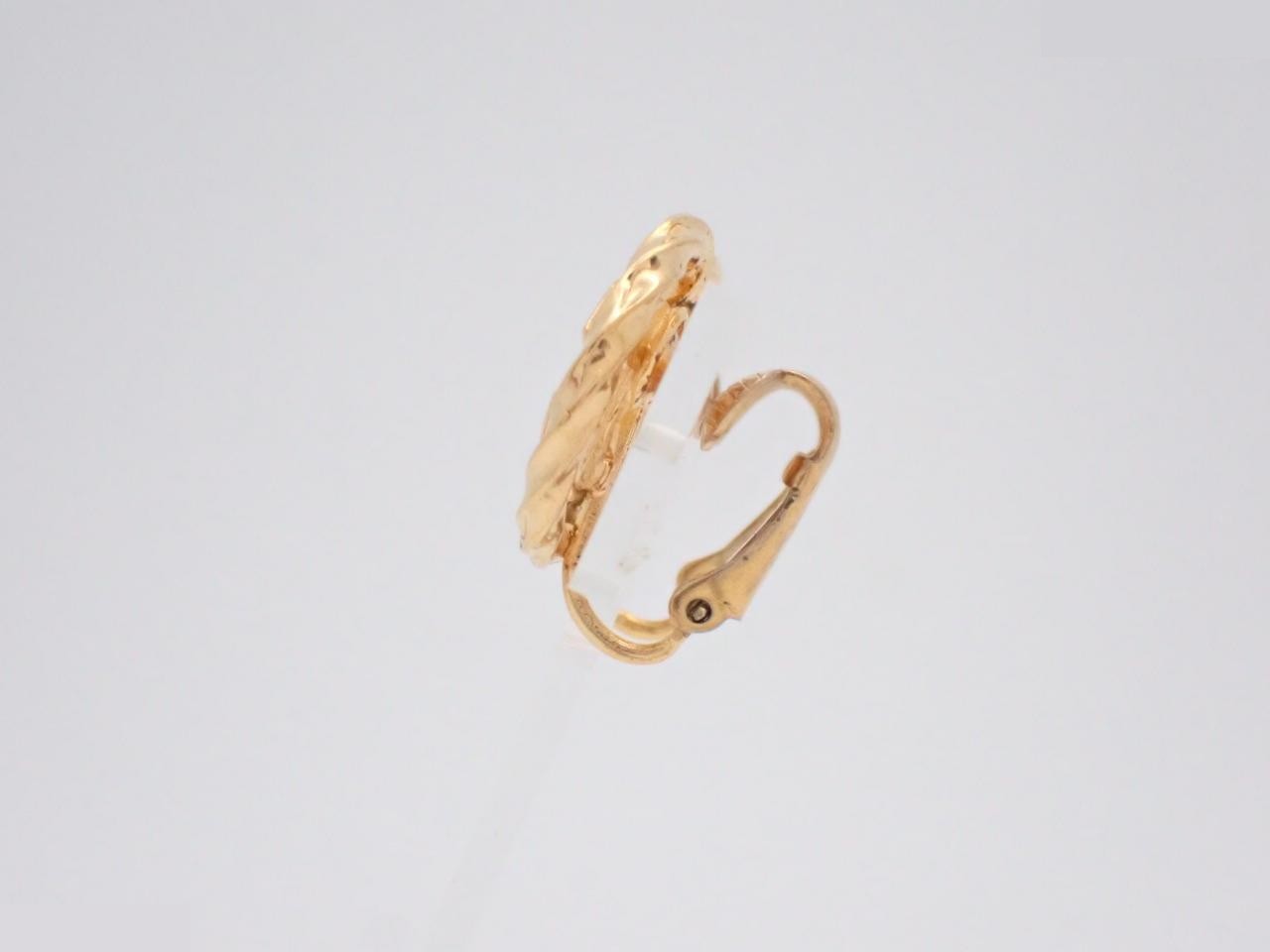 Coco Mark Gold Earrings — view 3