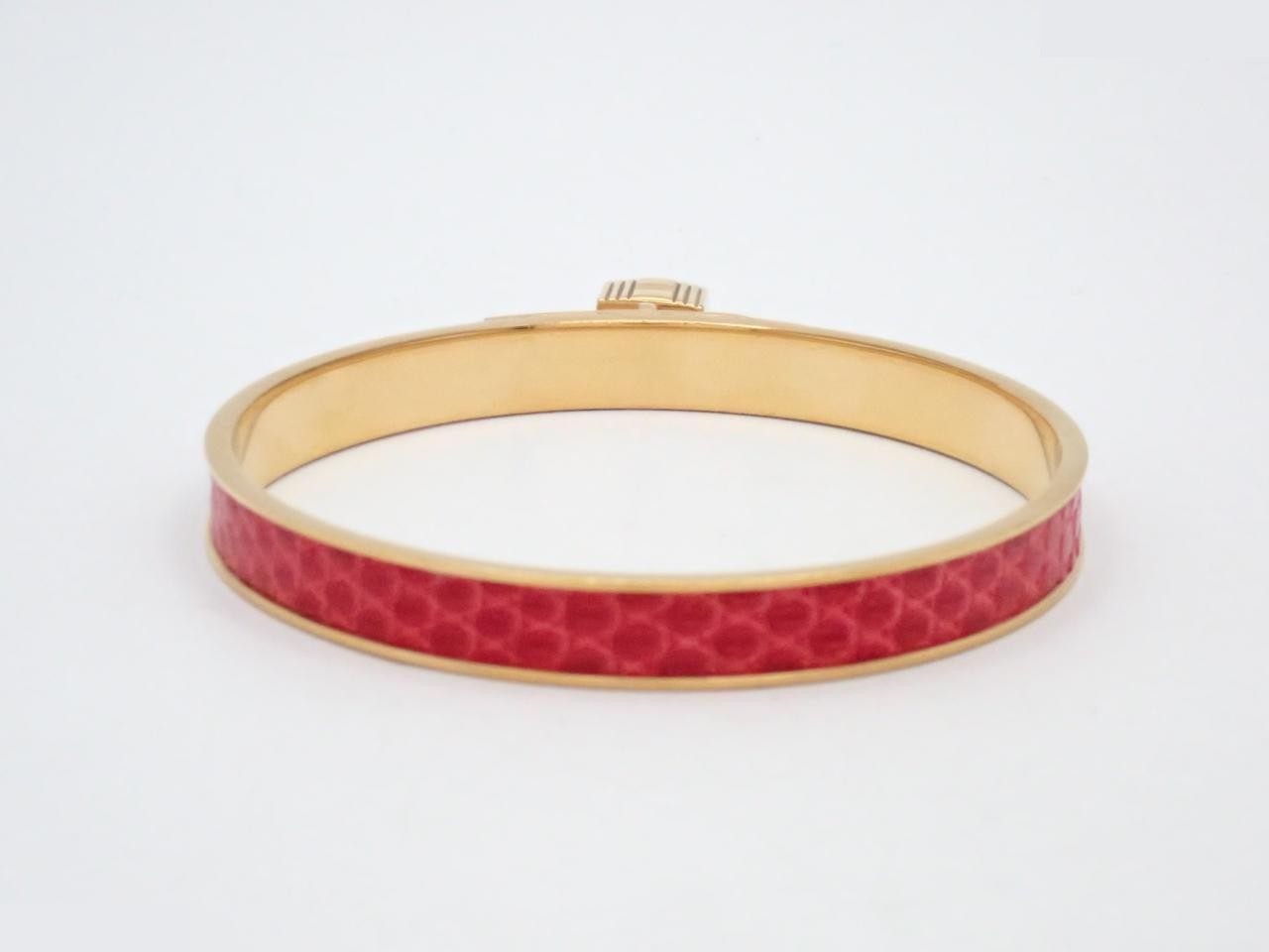 Kelly Cadena Bracelet/Bangle, GP (Gold x Red), Wrist Circumference Approx. 20cm — view 2