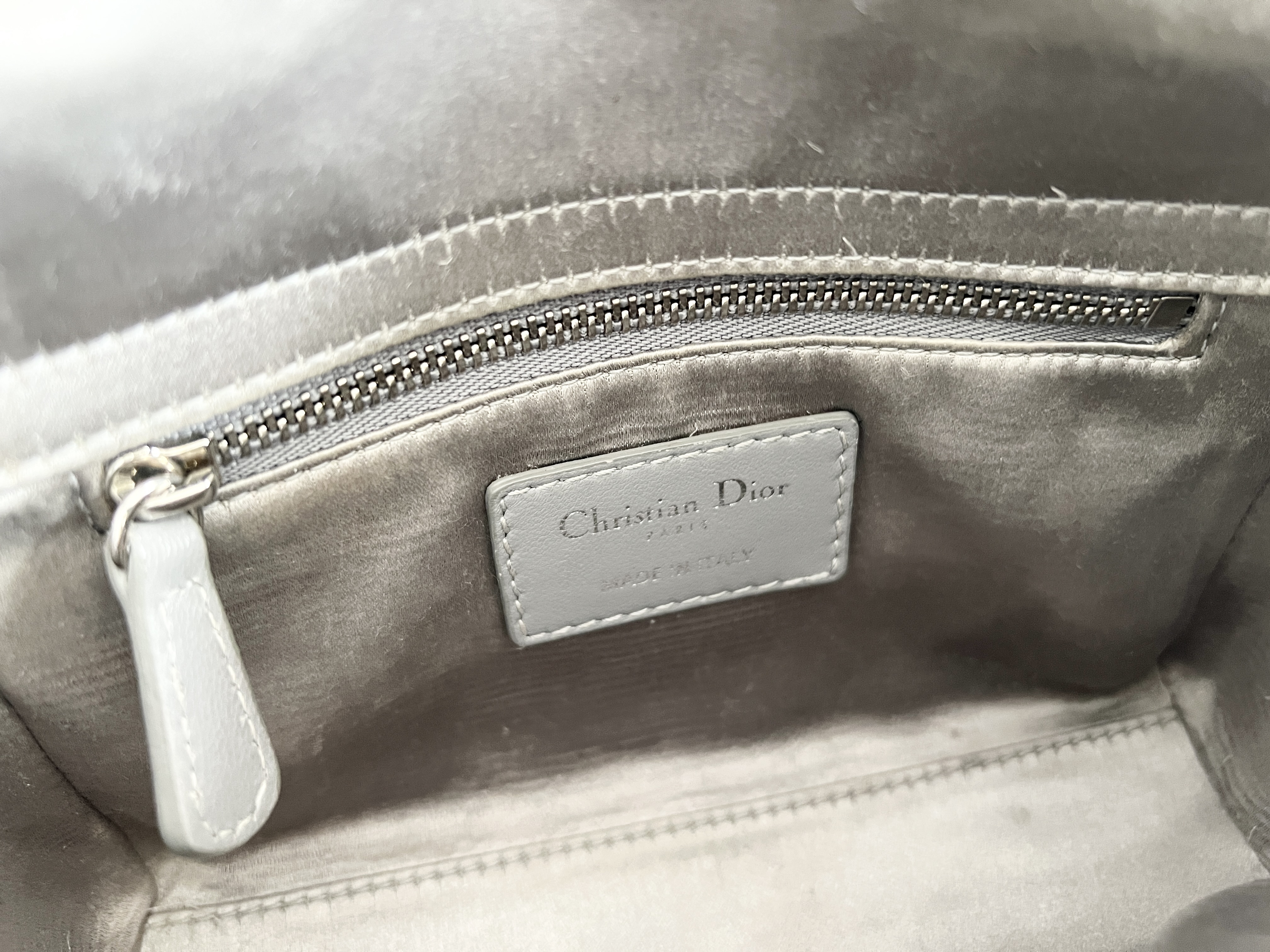 Lady Dior Cannage Satin Stone Bijou Crystal 2-way Shoulder Bag Handbag — view 7