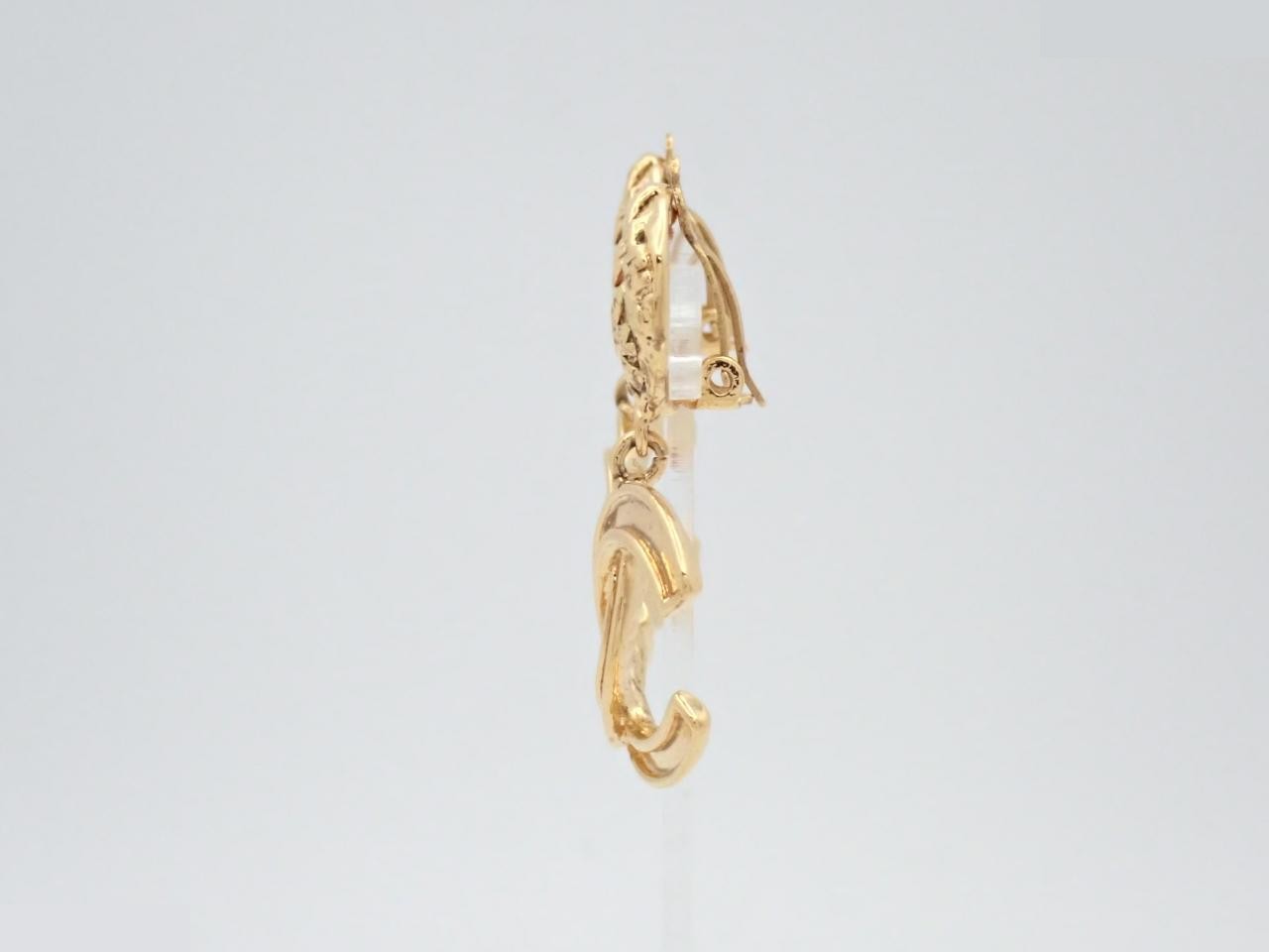 Coco Mark Gold Earrings — view 3
