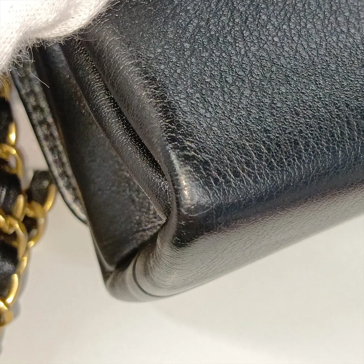 Matelassé Lambskin 2-Way Handbag, Pearl Black with Gold Hardware, XHEEUKCC Random Plate — view 14