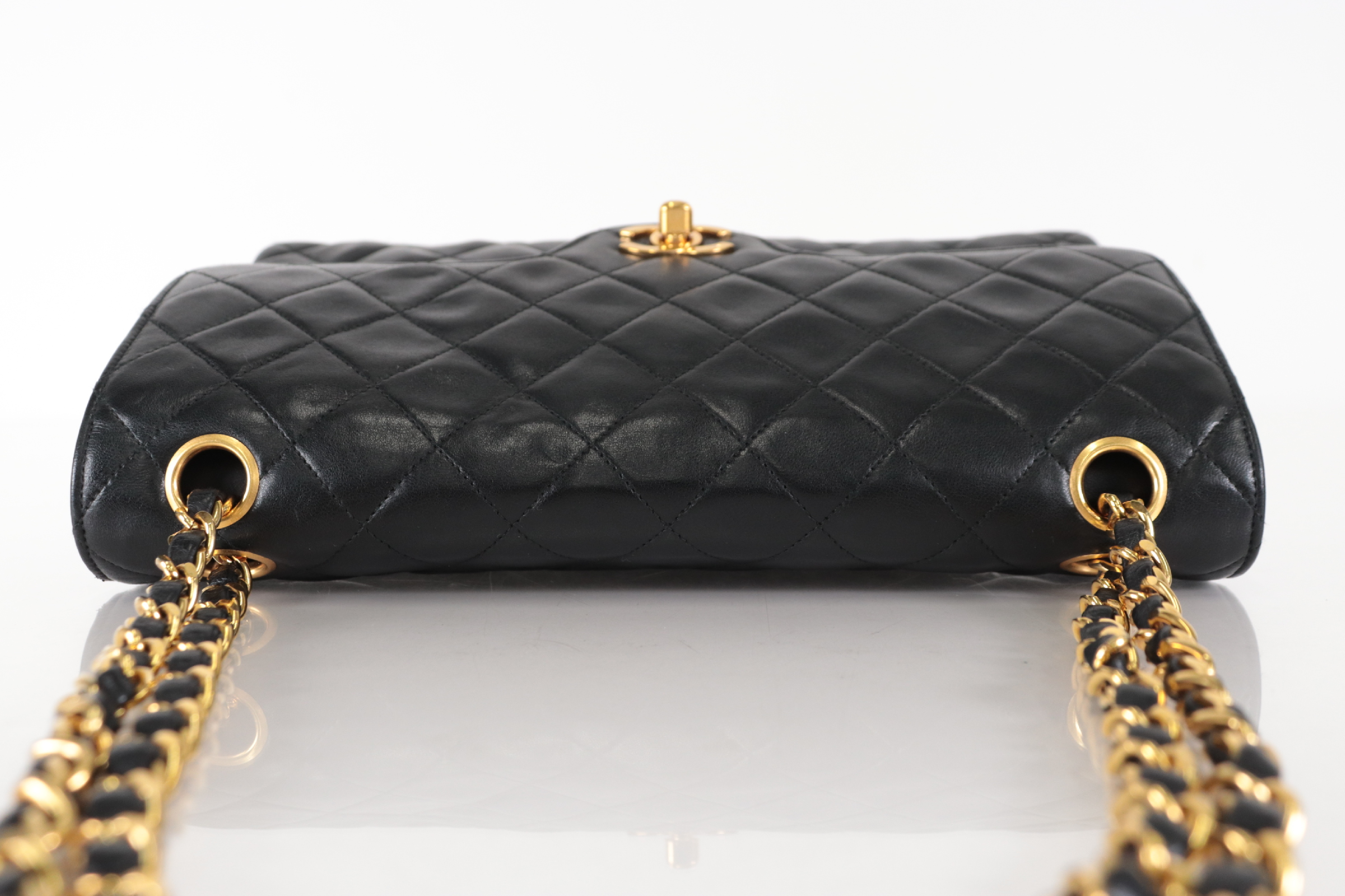 Lambskin Double Flap Chain Shoulder Bag (Serial Number 0) — view 5