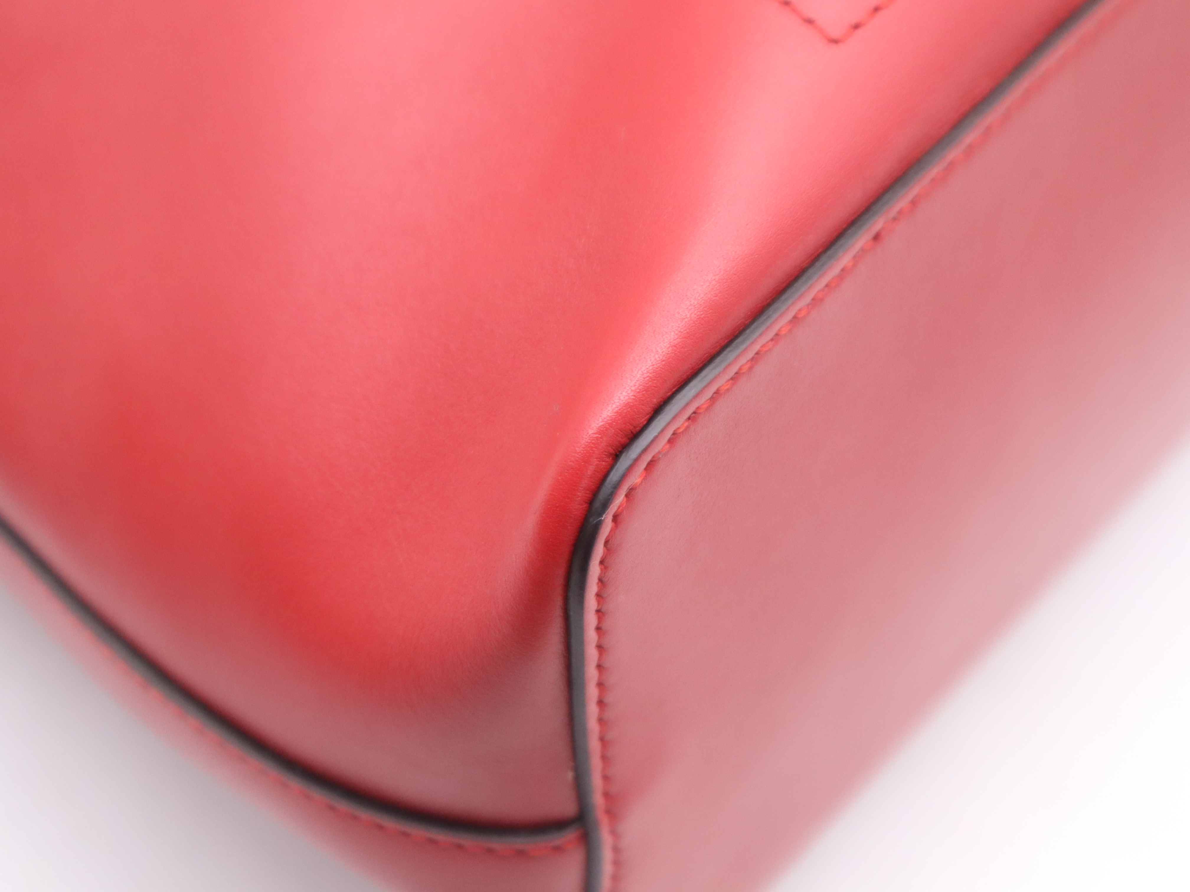 453561 GG Embossed Chain Tote Bag with Dust Bag, Red, Gold Hardware. — view 9
