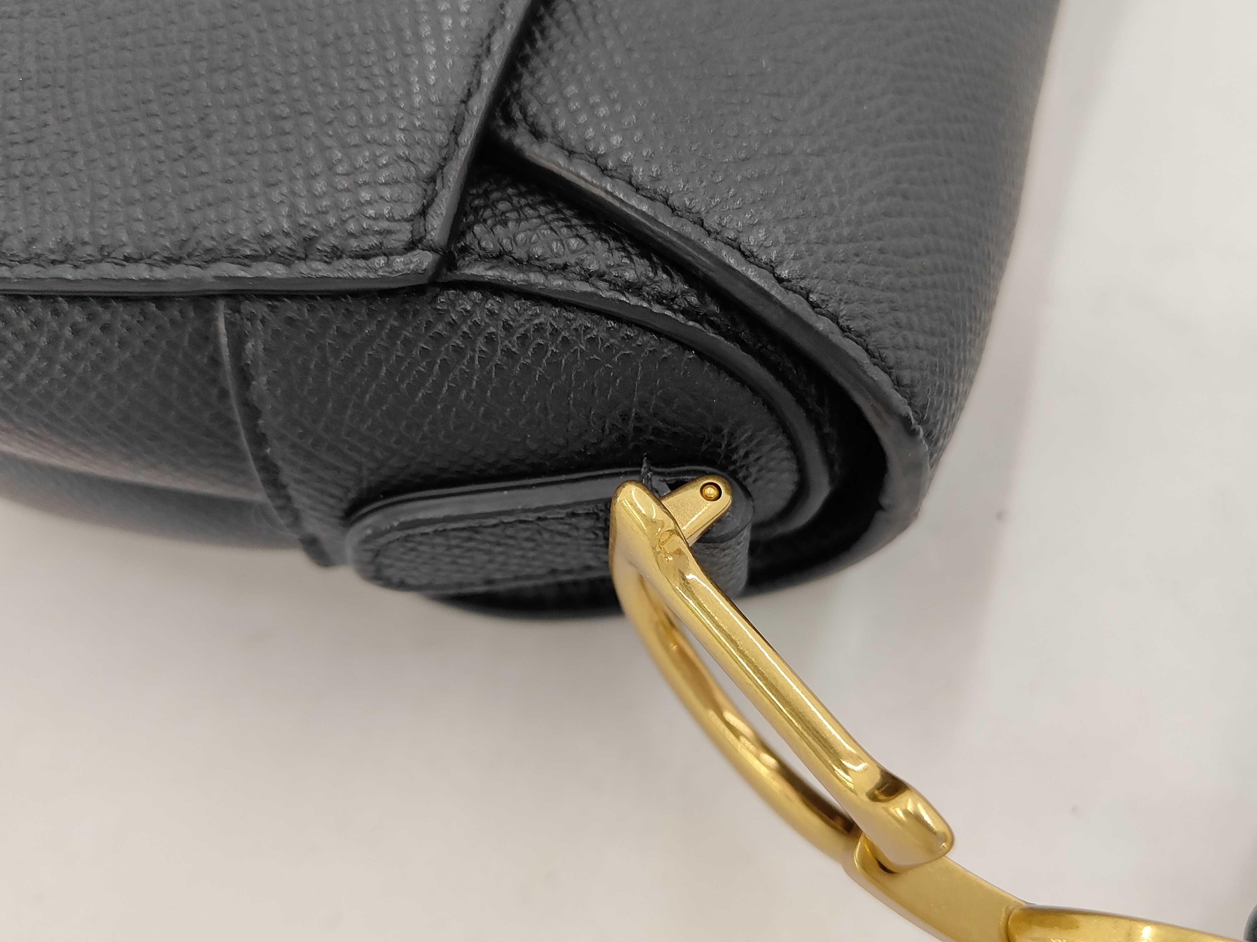 handbag, saddle color, black. — view 5