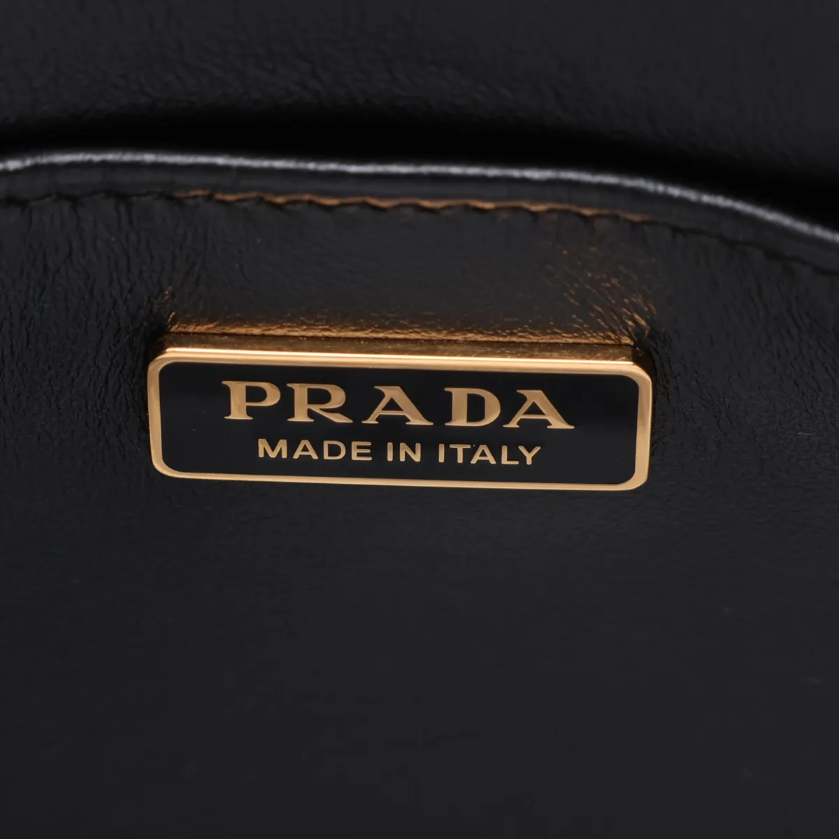 Embroidery 1BA355 Canvas x Leather 2-Way Handbag Beige x Black — view 10