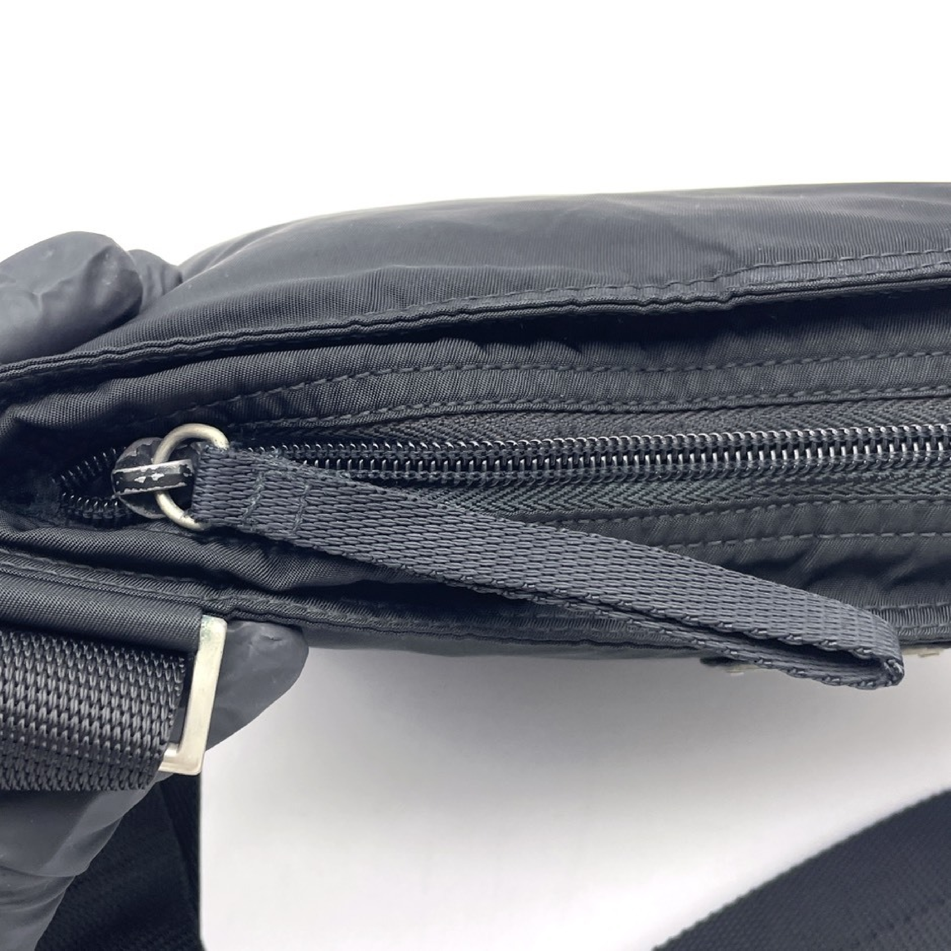Nylon Triangle Logo Shoulder Bag — view 8