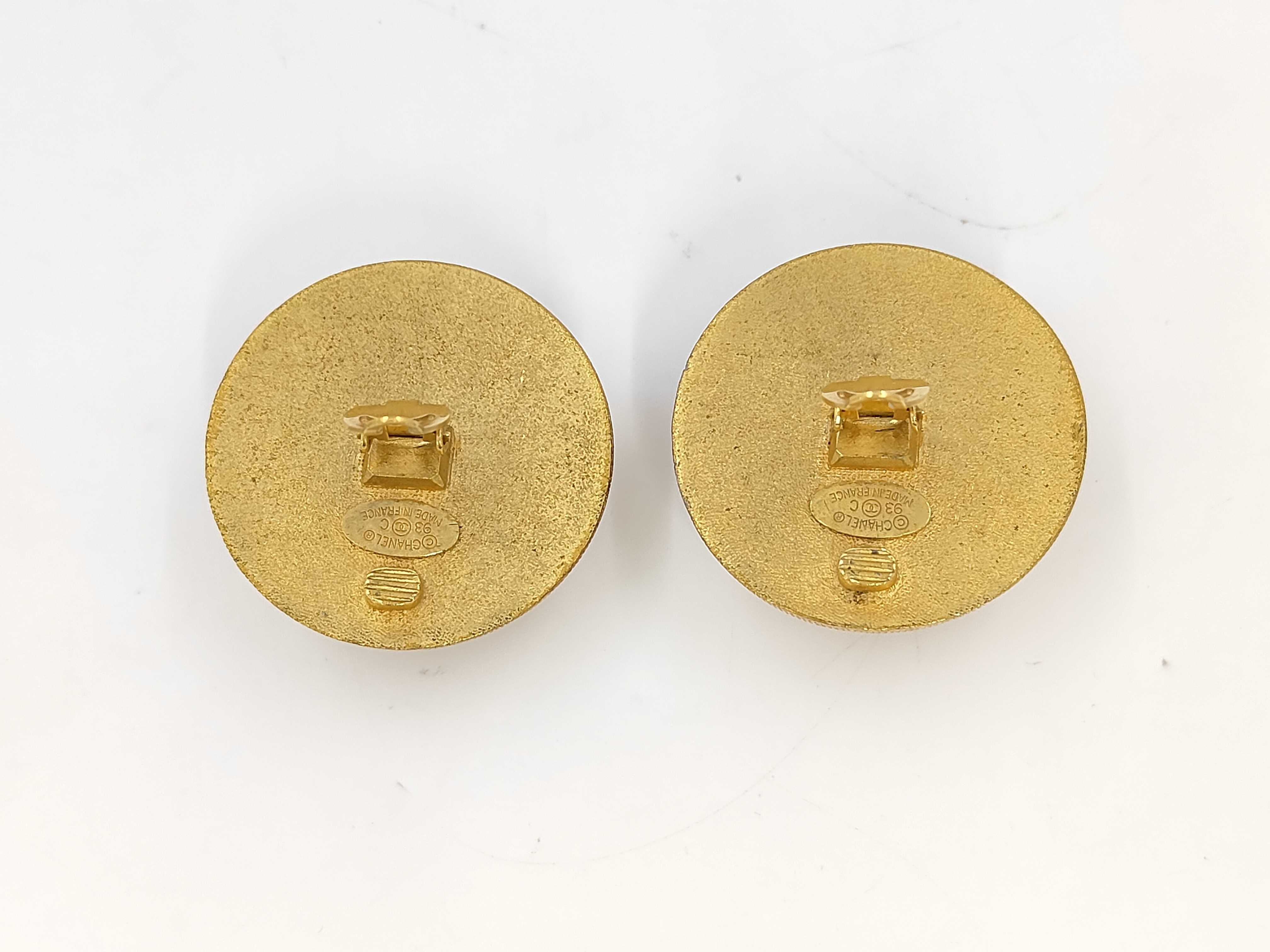 93C Big Coco Mark Large Cookie Cork Earrings GP Earrings — view 2