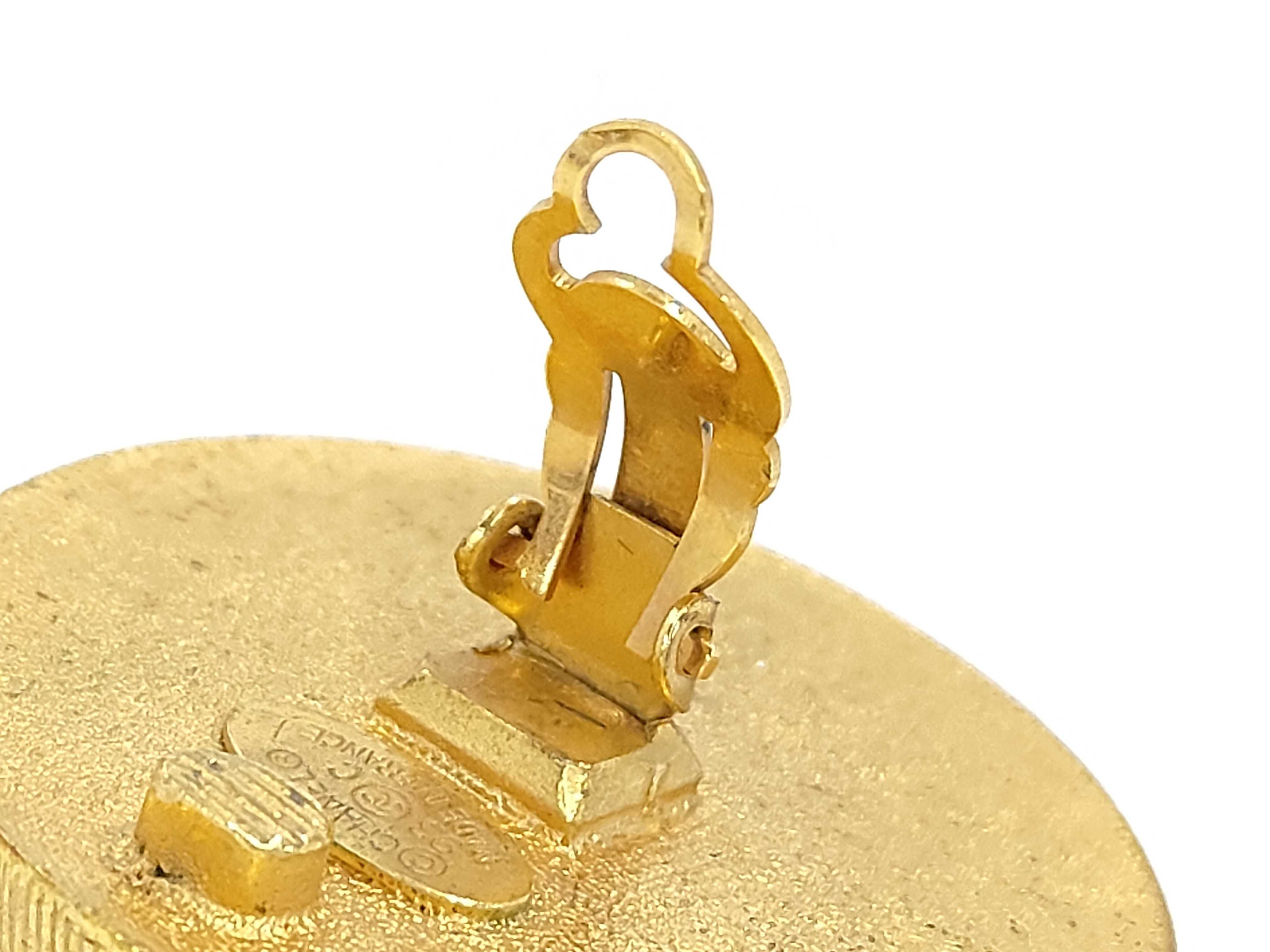 93C Big Coco Mark Large Cookie Cork Earrings GP Earrings — view 6