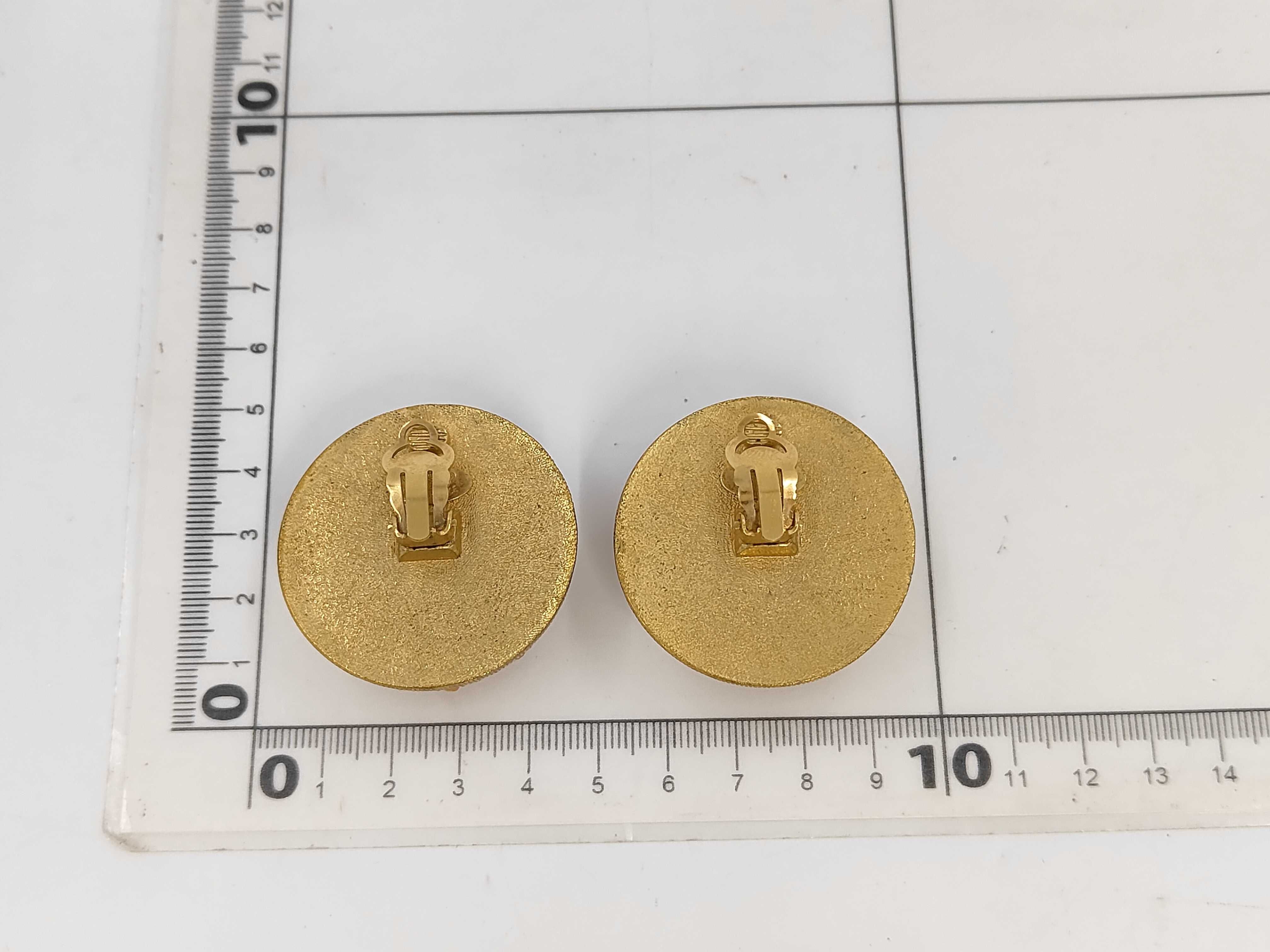 93C Big Coco Mark Large Cookie Cork Earrings GP Earrings — view 7
