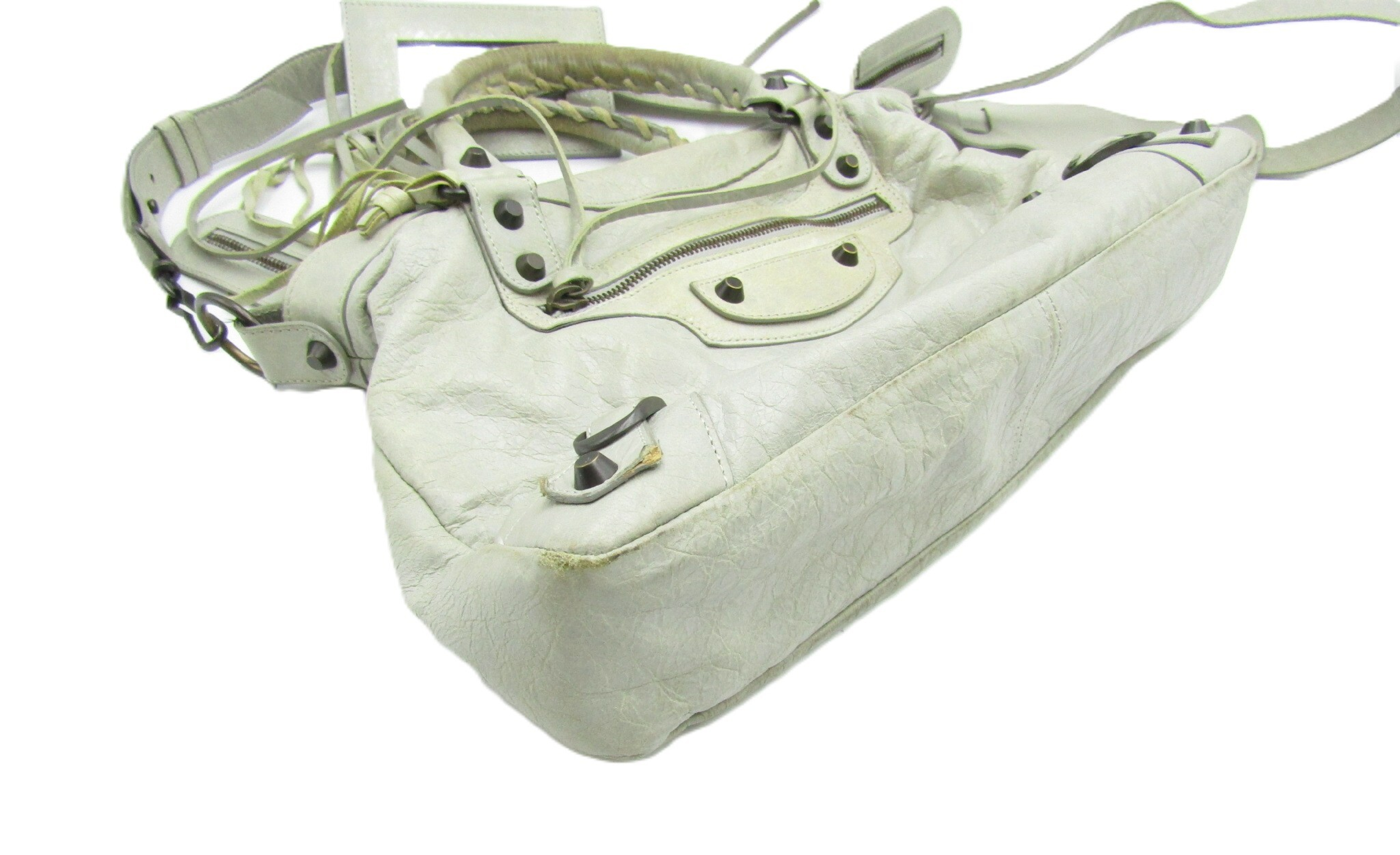 The Town 240579・1243 Silver Hardware White 2-way Handbag — view 5