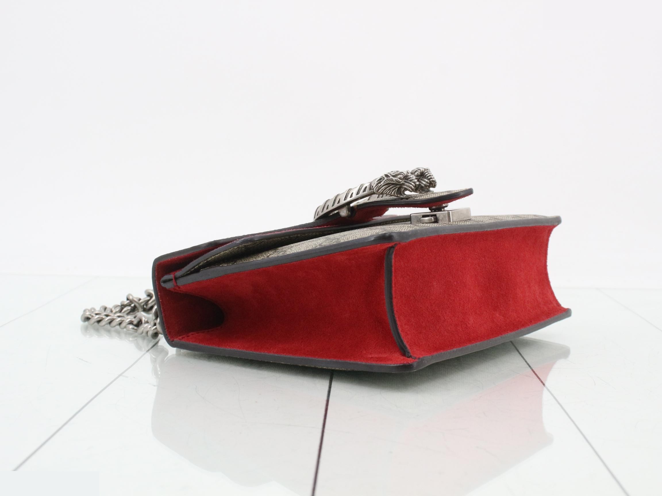 Dionysus GG Supreme Suede Chain Shoulder Bag — view 5