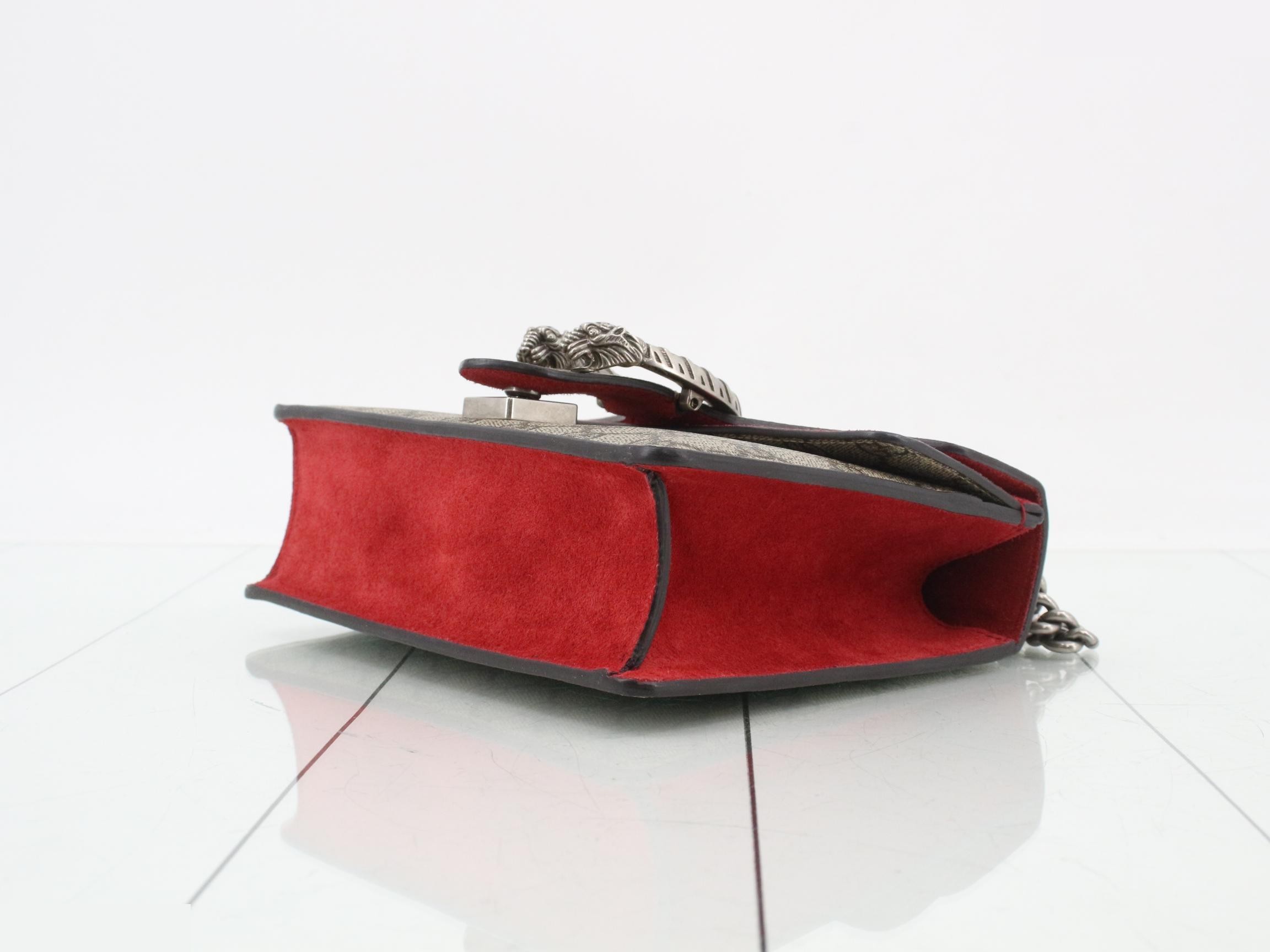 Dionysus GG Supreme Suede Chain Shoulder Bag — view 6