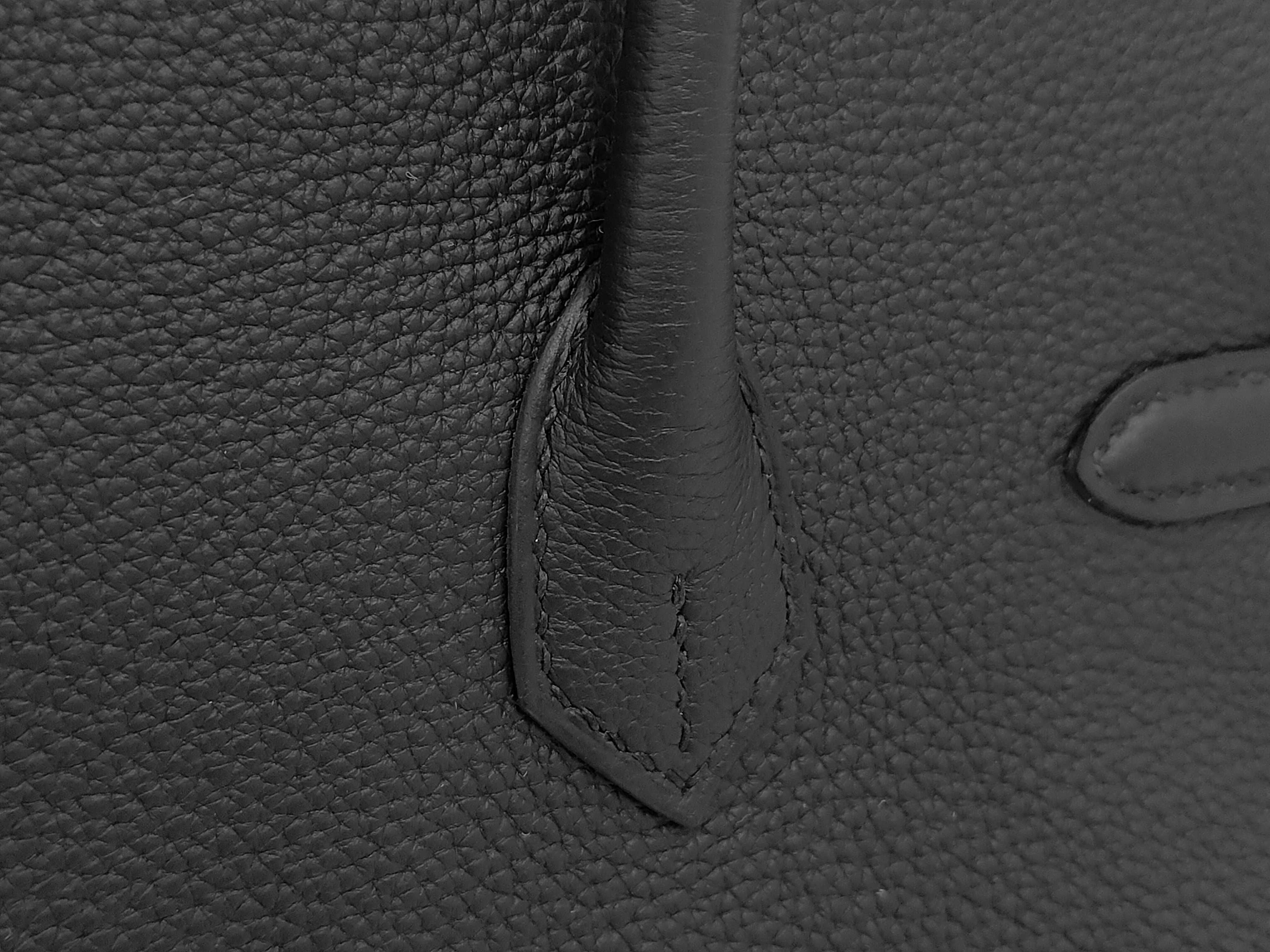 Birkin 25 Togo Black Silver Hardware G Stamp Handbag — view 5