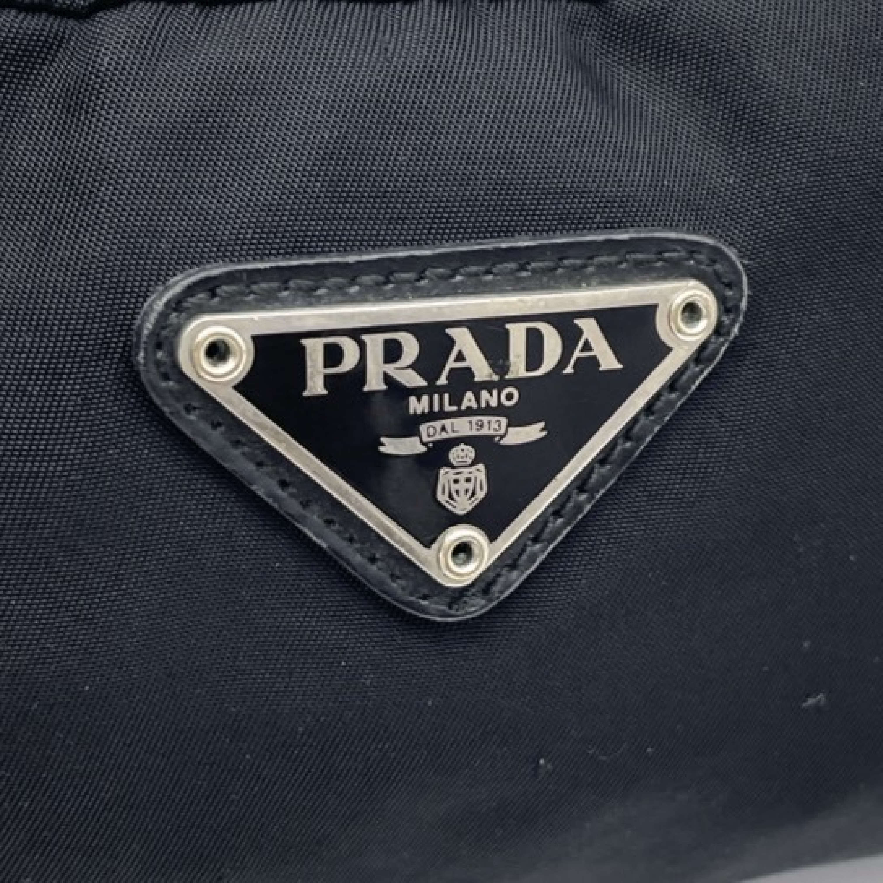 Nylon Triangle Logo Pouch — view 8