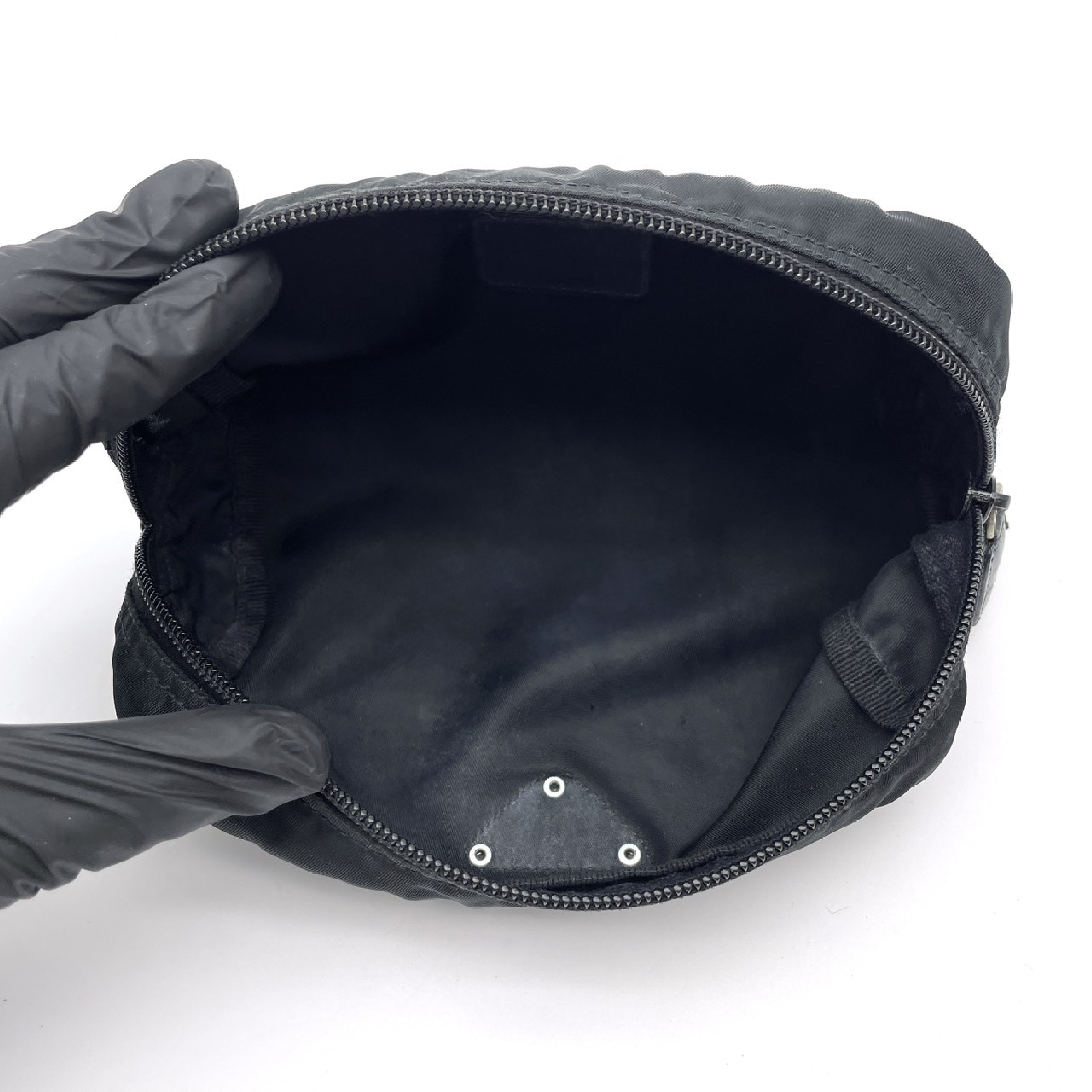 Nylon Triangle Logo Pouch — view 10