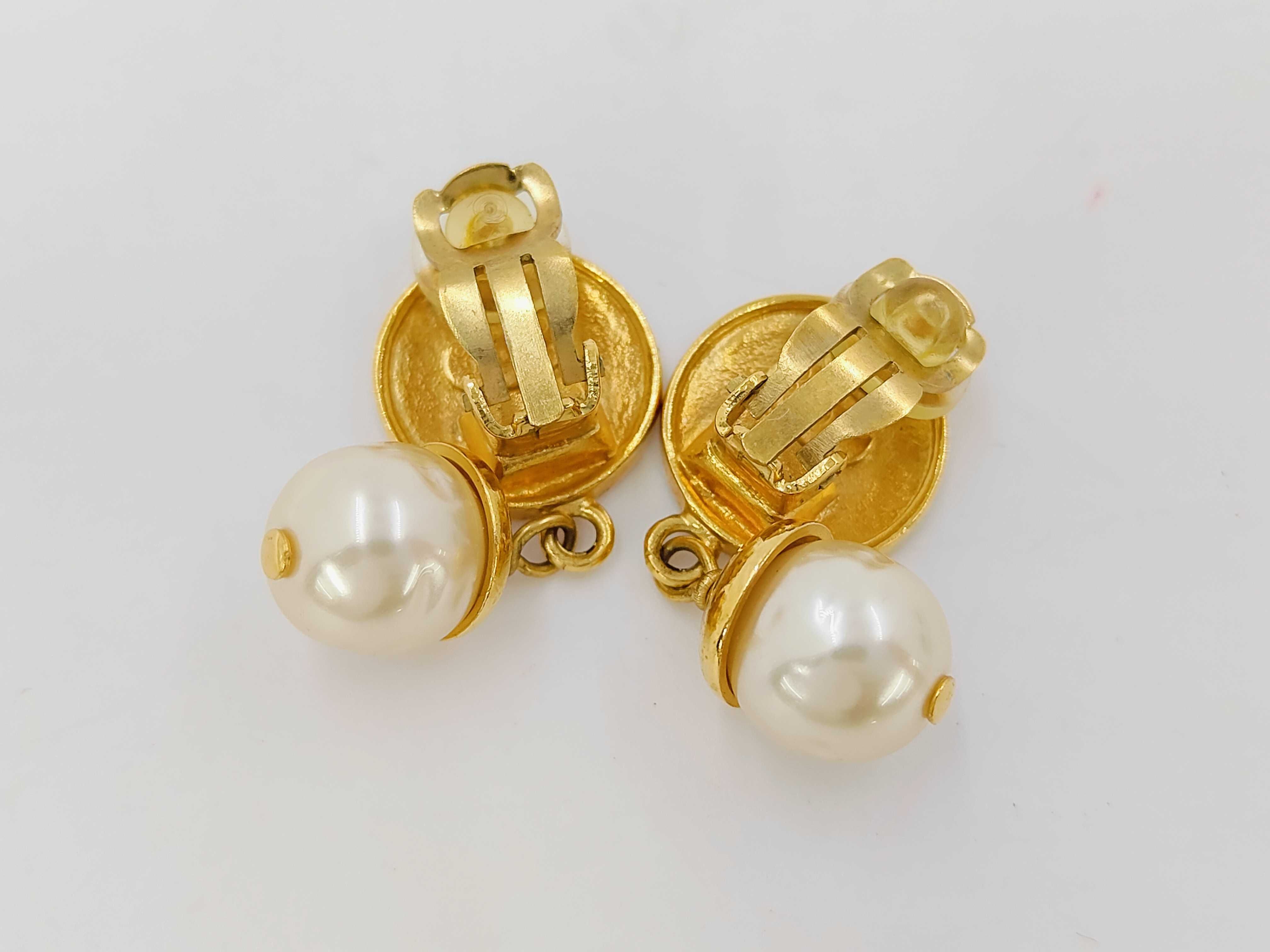 97A Coco Mark Pearl Earrings — view 2