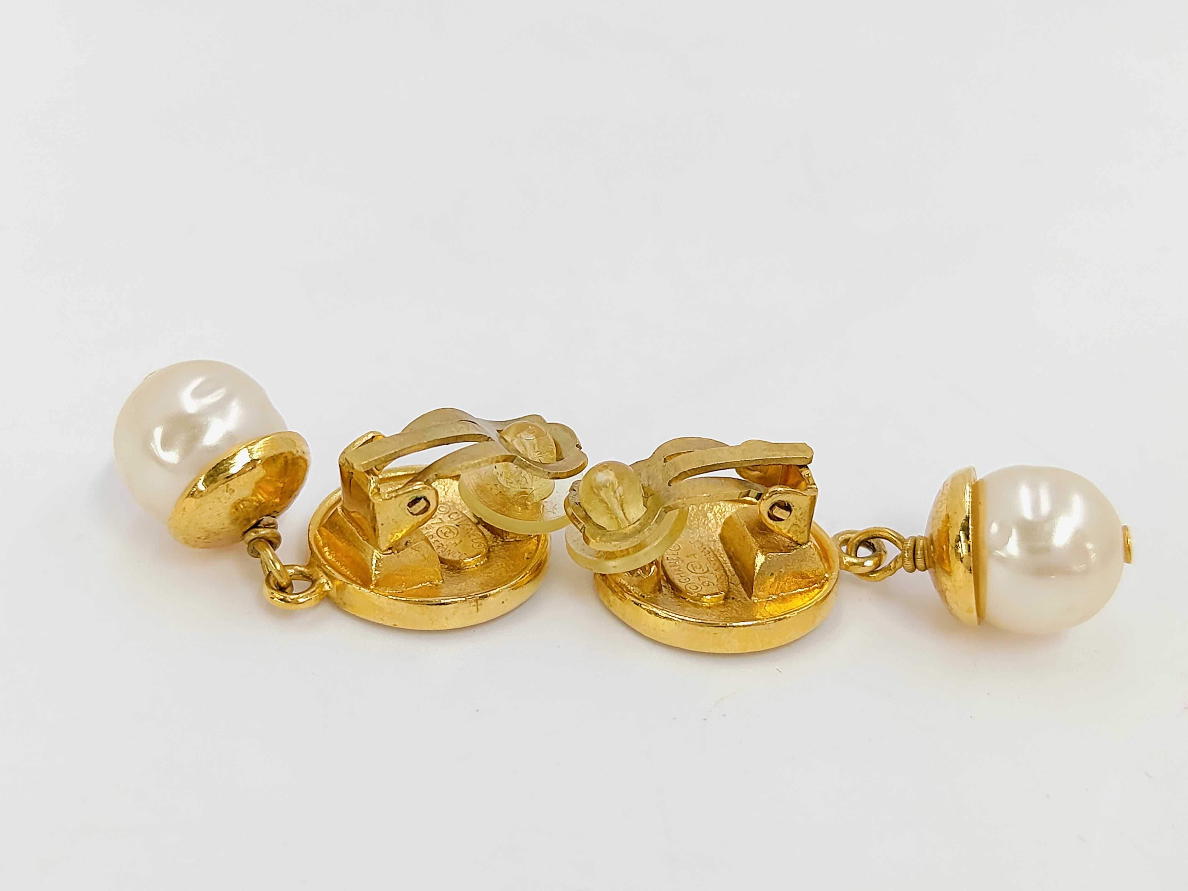 97A Coco Mark Pearl Earrings — view 3