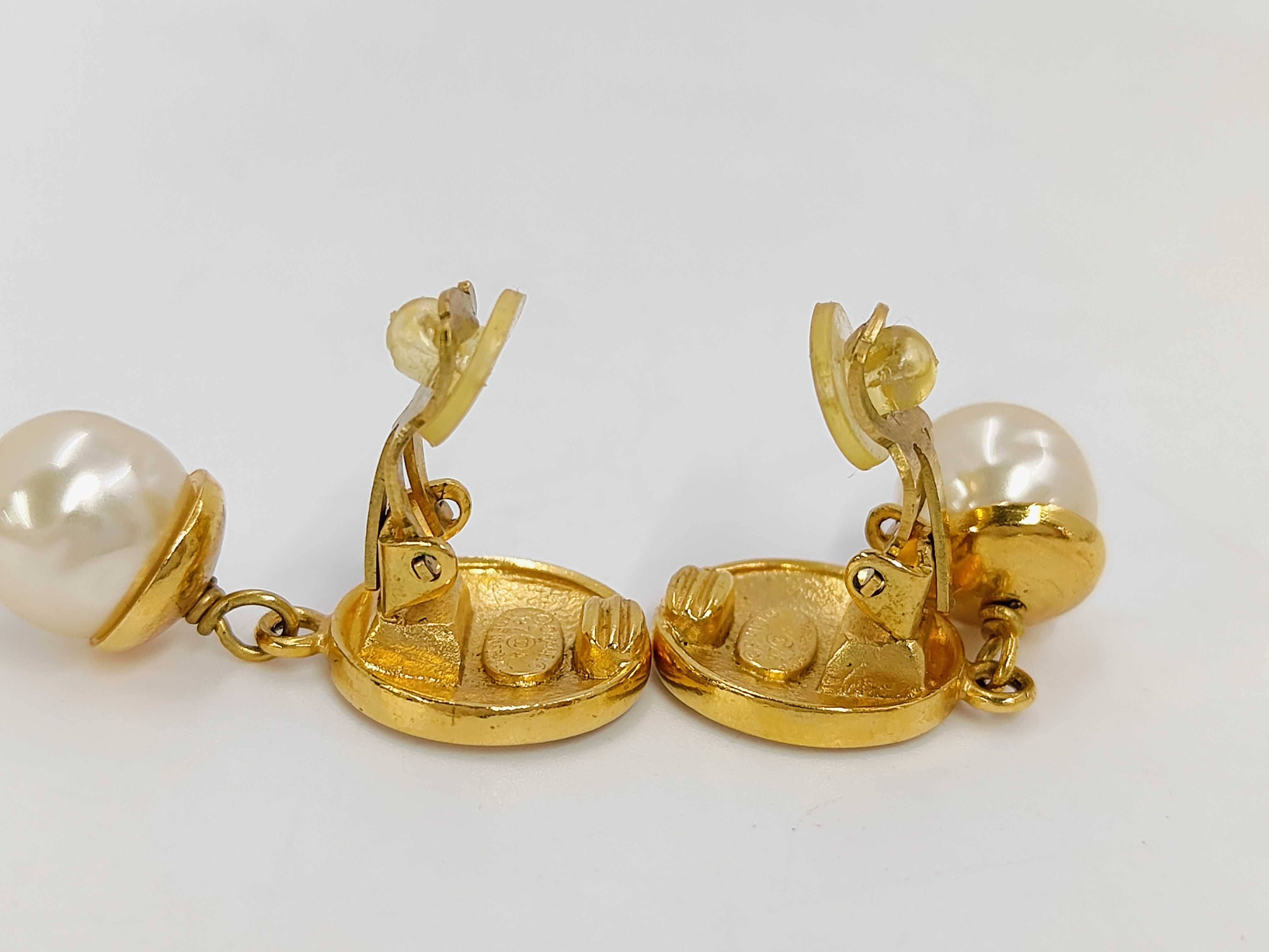 97A Coco Mark Pearl Earrings — view 4