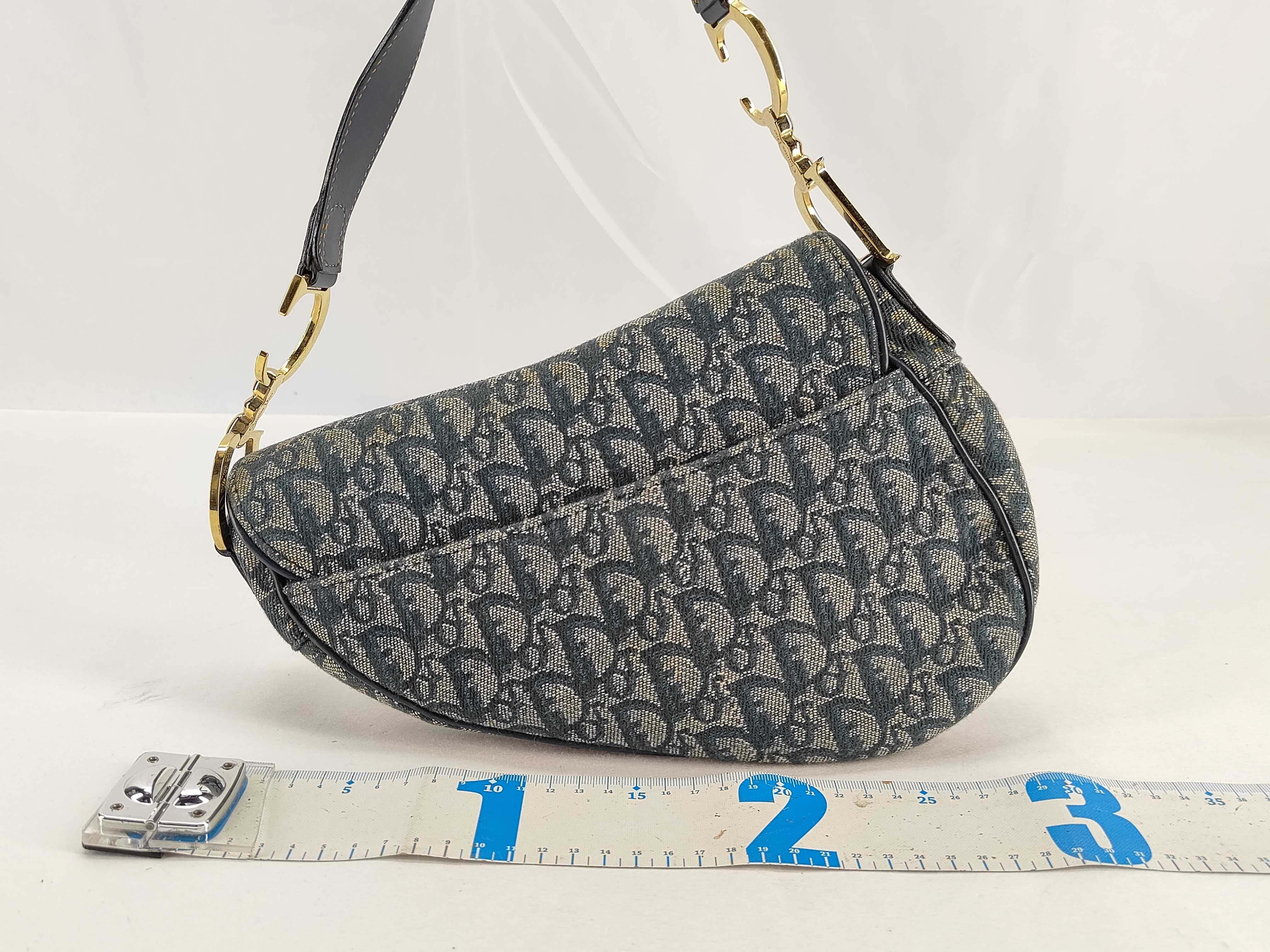 Trotter Dior Handbag Saddle Trotter Canvas Leather Shoulder Bag — view 2