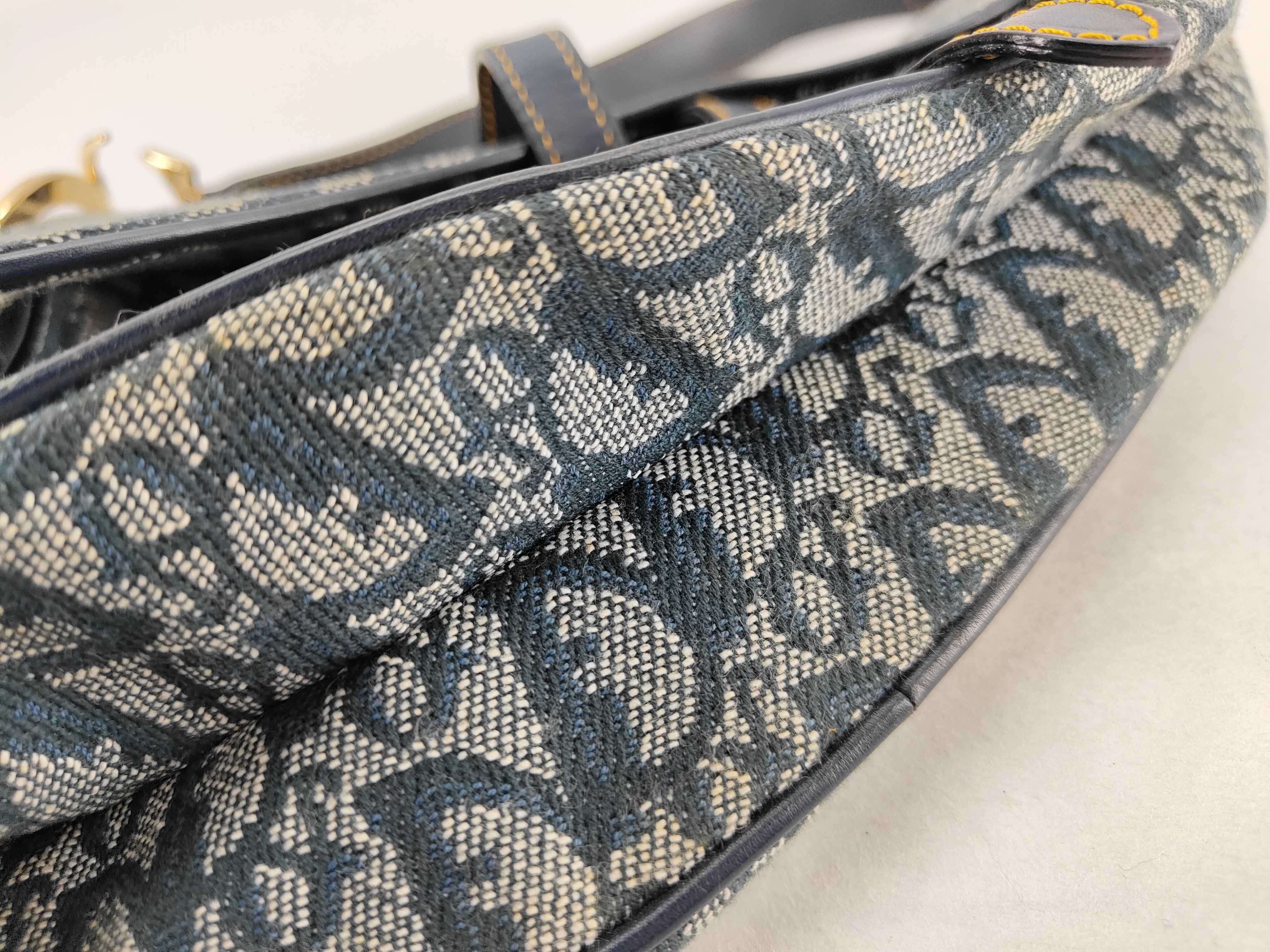 Trotter Dior Handbag Saddle Trotter Canvas Leather Shoulder Bag — view 15