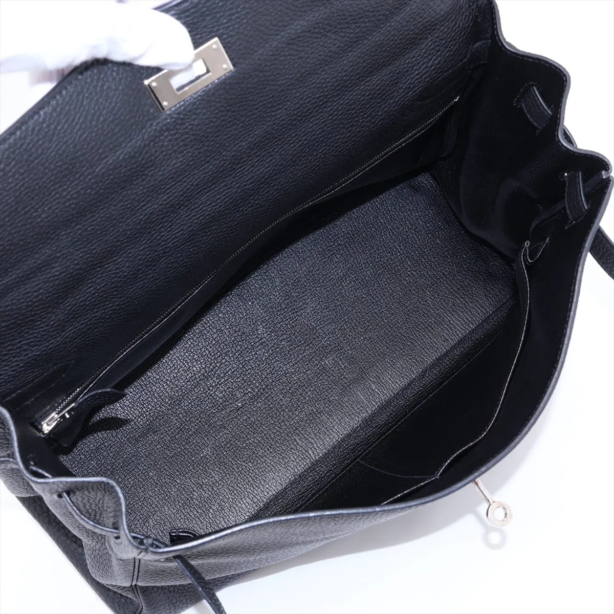 [Individually packaged] Hermes Kelly 35 Retourne Togo Black Silver Hardware N:2010 — view 8