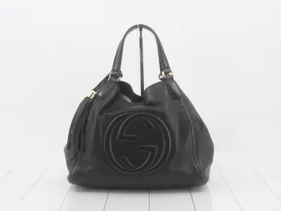 Soho Leather Handbag, Black