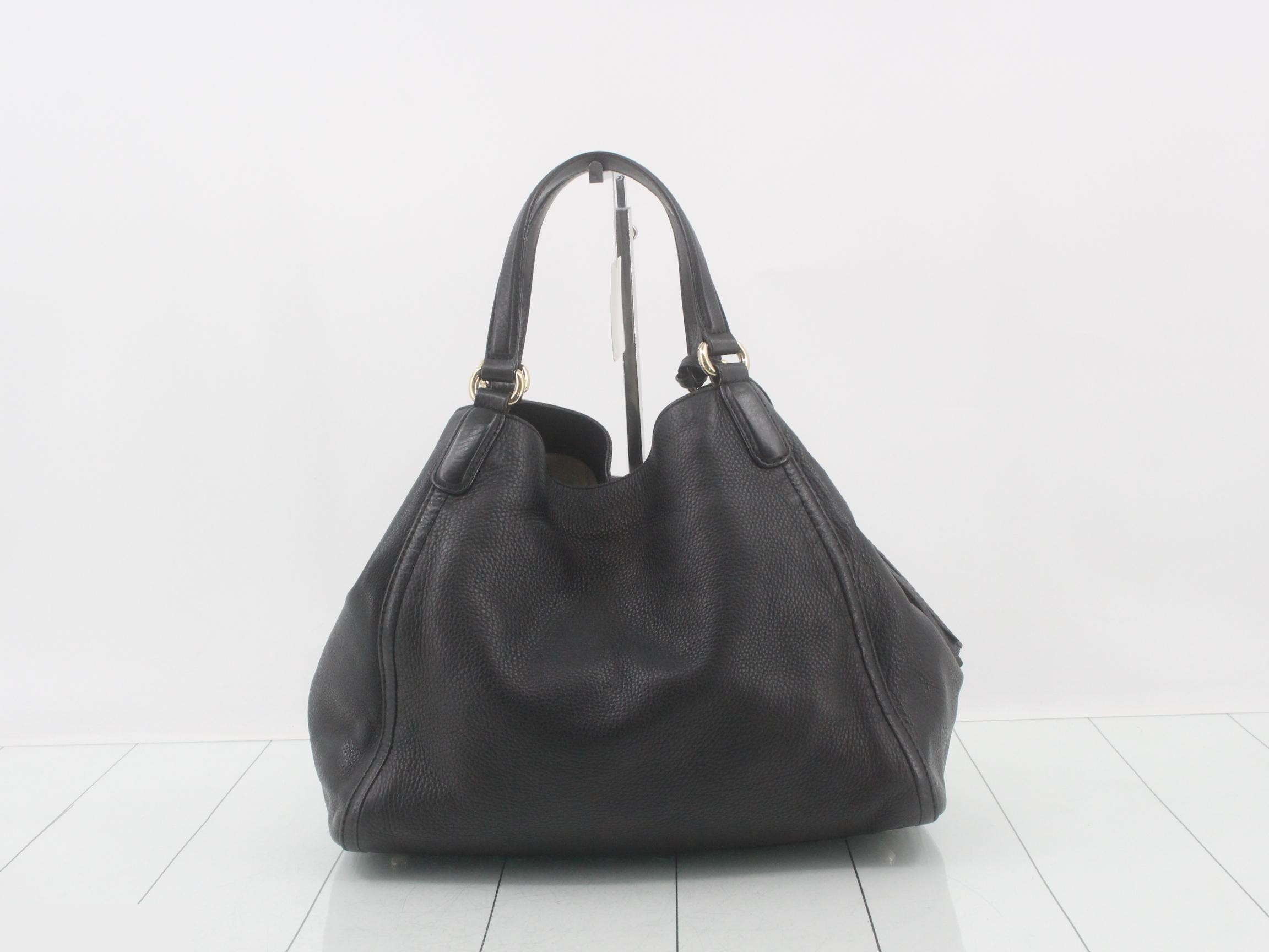 Soho Leather Handbag, Black — view 2