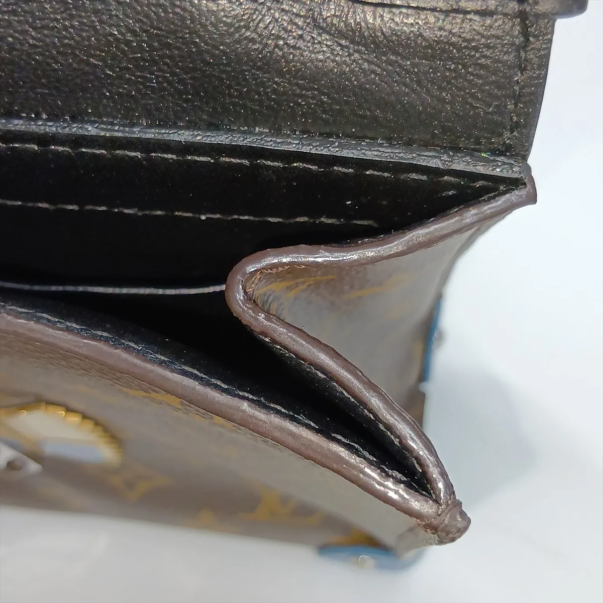 Monogram x Leather Pochette Mask GM M50130 FL4154 Brown x Black with Key — view 14