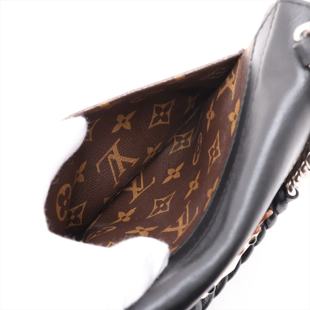 Monogram x Leather Pochette Mask GM M50130 FL4154 Brown x Black with Key — view 8
