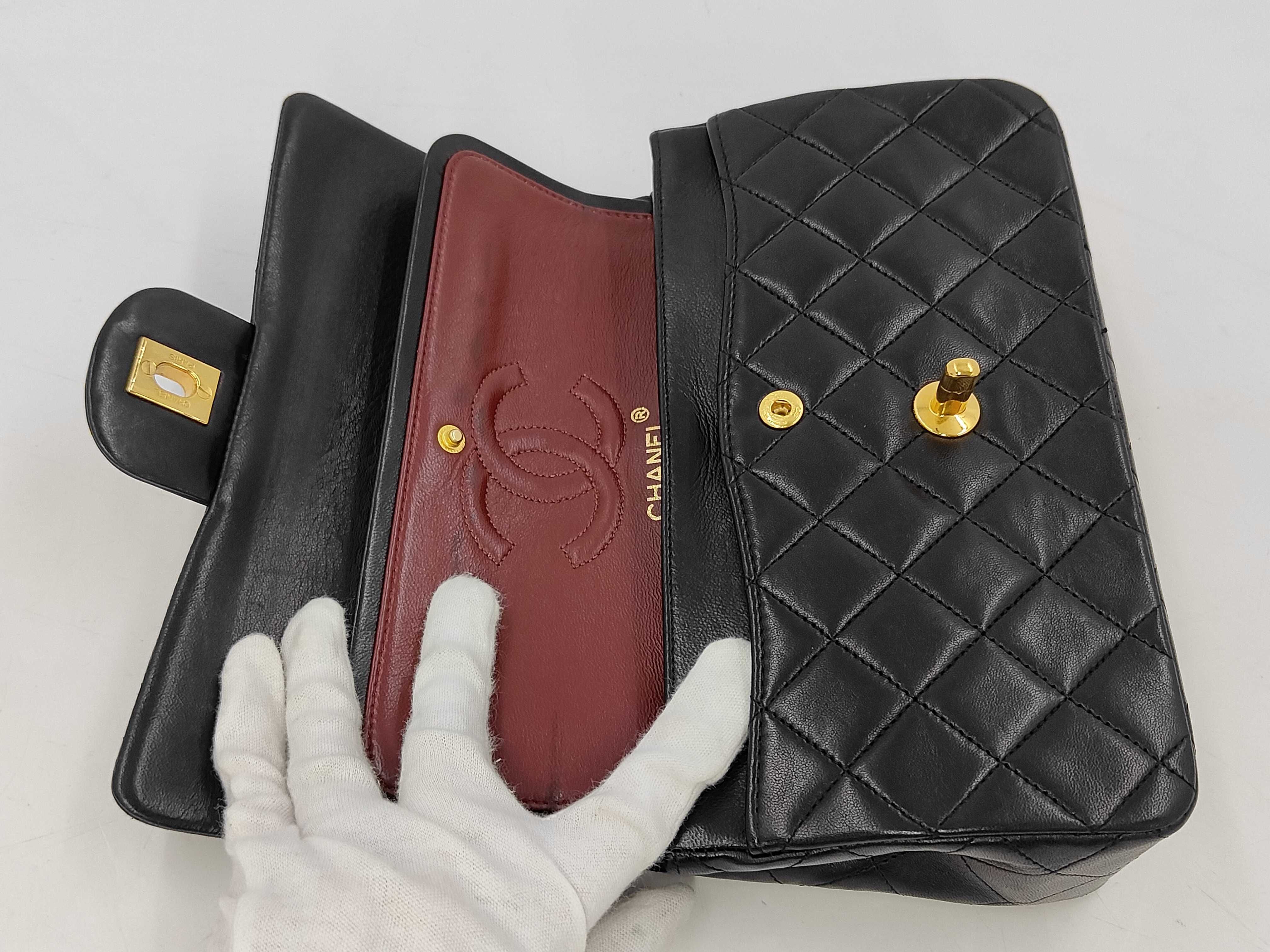 Matelassé 23 Double Flap Double Chain Lambskin Shoulder Bag — view 12