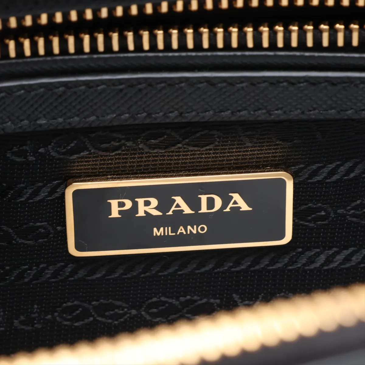 Saffiano Lux Leather 2-Way Handbag, Black, 1BA863, Unsigned Guarantee Card — view 13